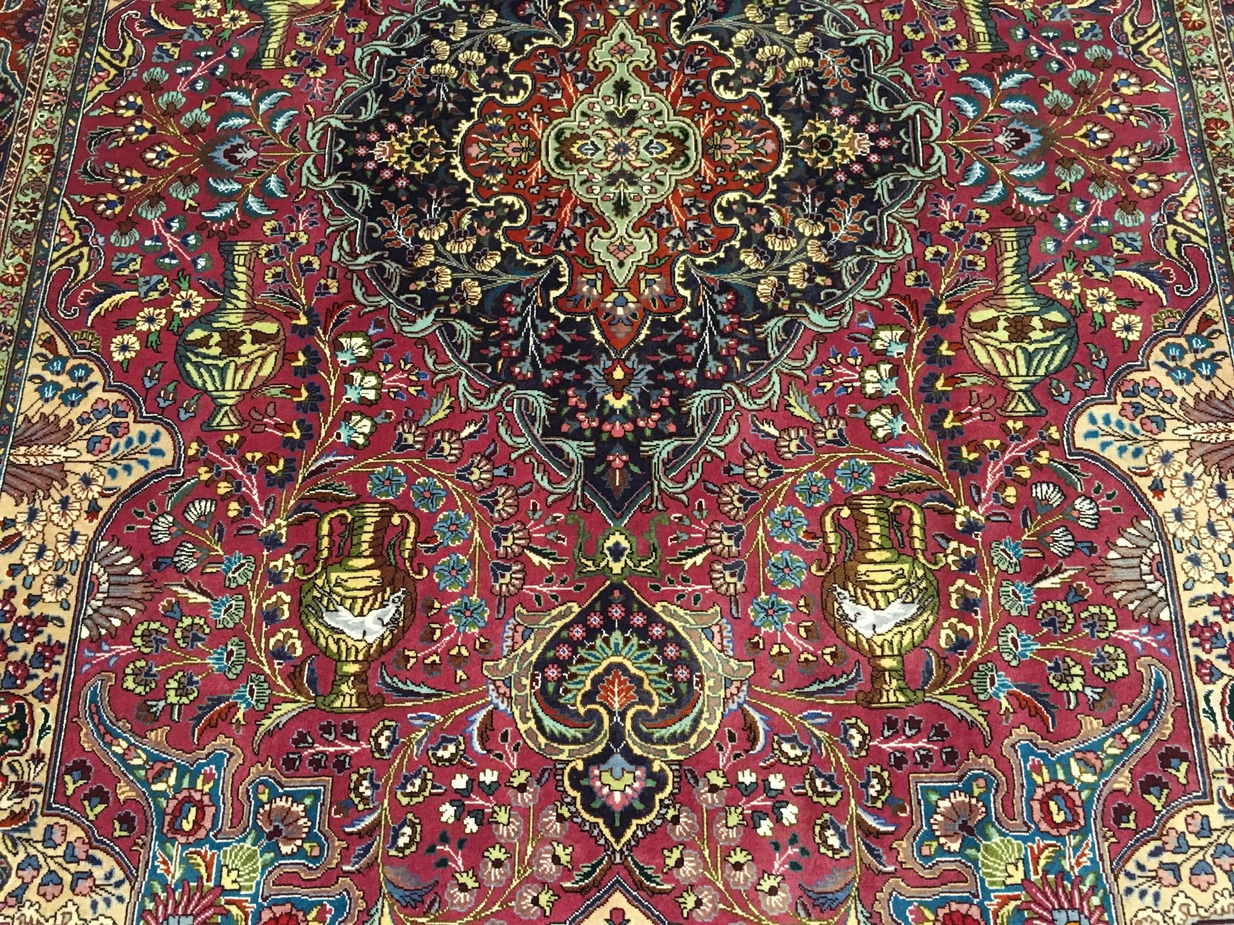 Wool Persian Tabriz Masters 20th Century Oriental Rug For Sale