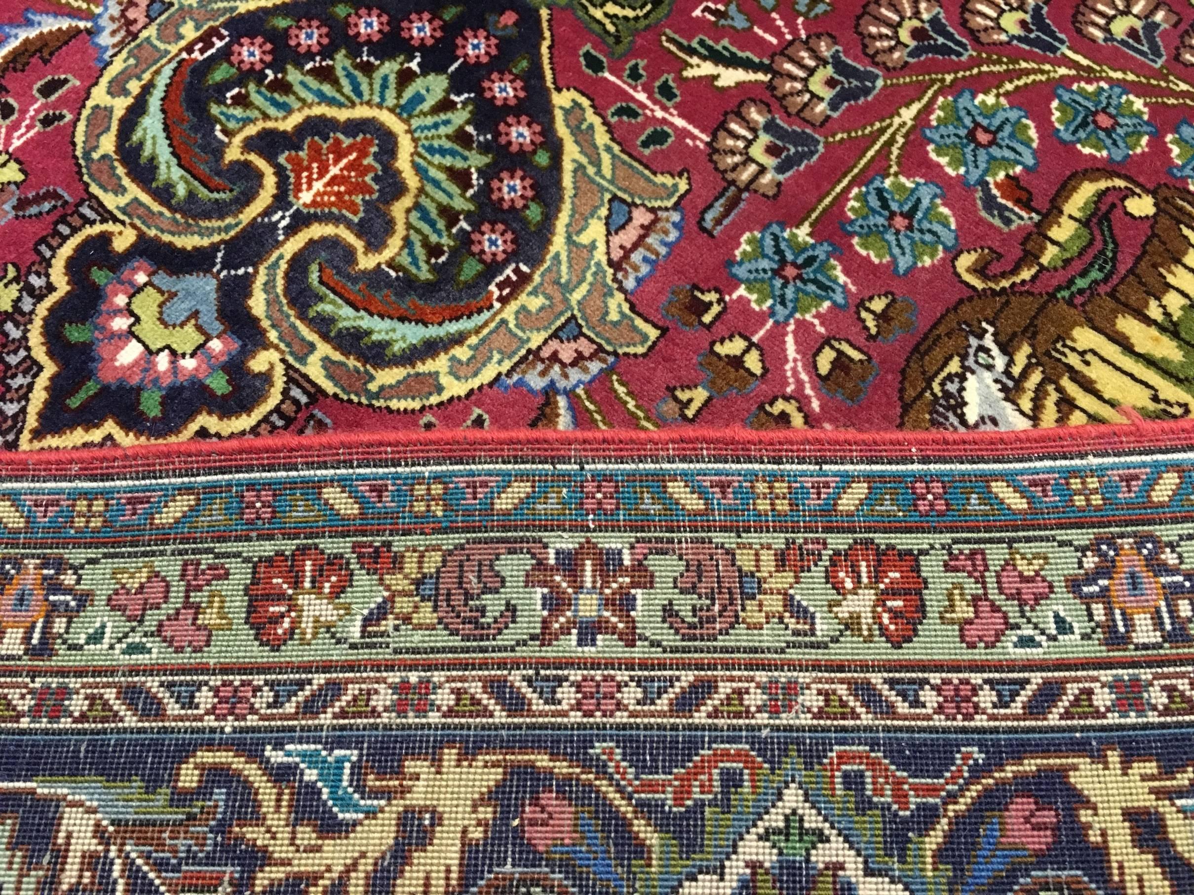 Persian Tabriz Masters 20th Century Oriental Rug In Excellent Condition For Sale In Katy, TX