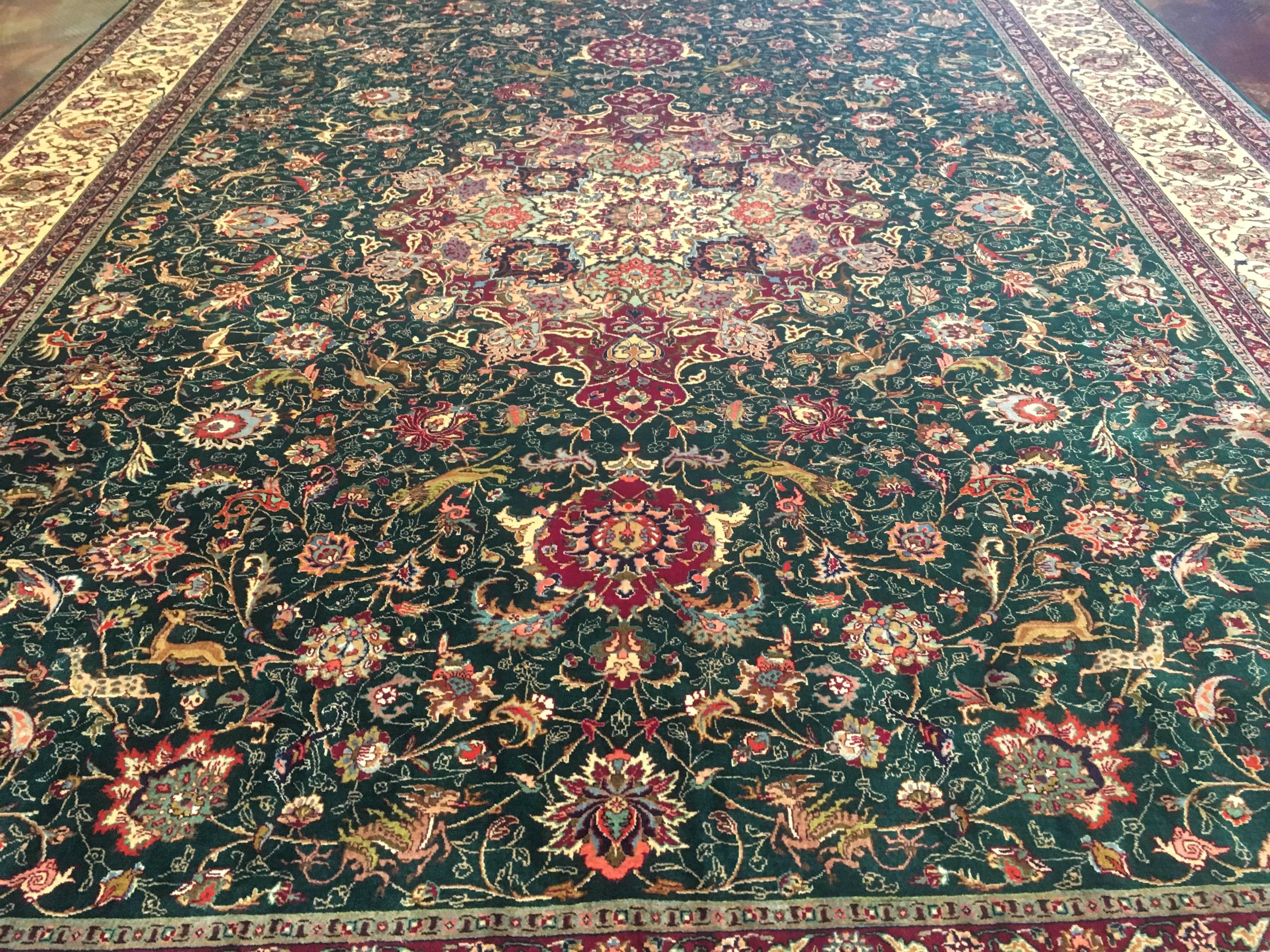 tabriz hunting rug