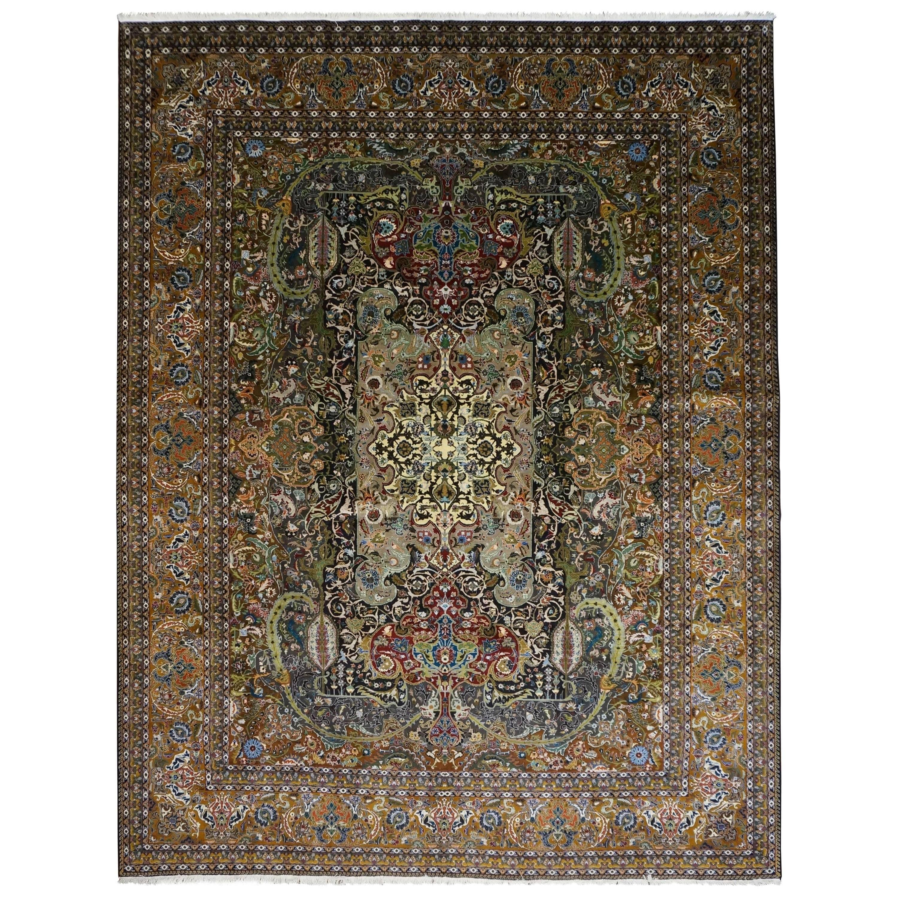 Persian Tabriz 20th Century Oriental Masterpiece Rug For Sale
