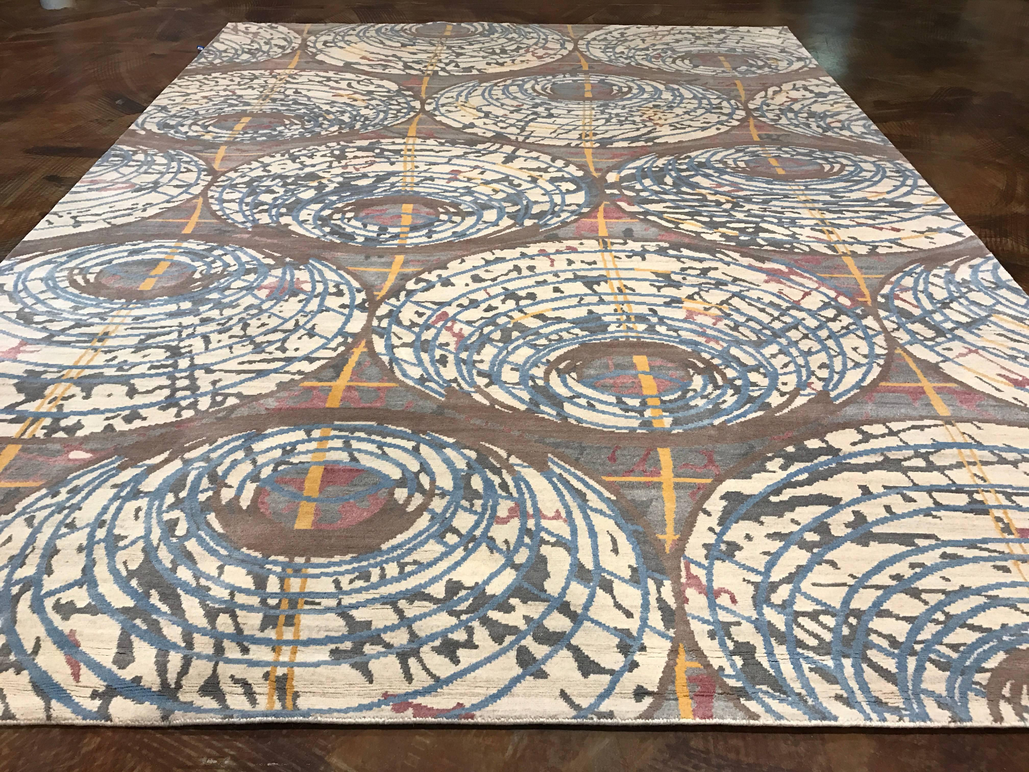 Modern Indo-Nepalese Rug Athena Collection In Excellent Condition For Sale In Katy, TX