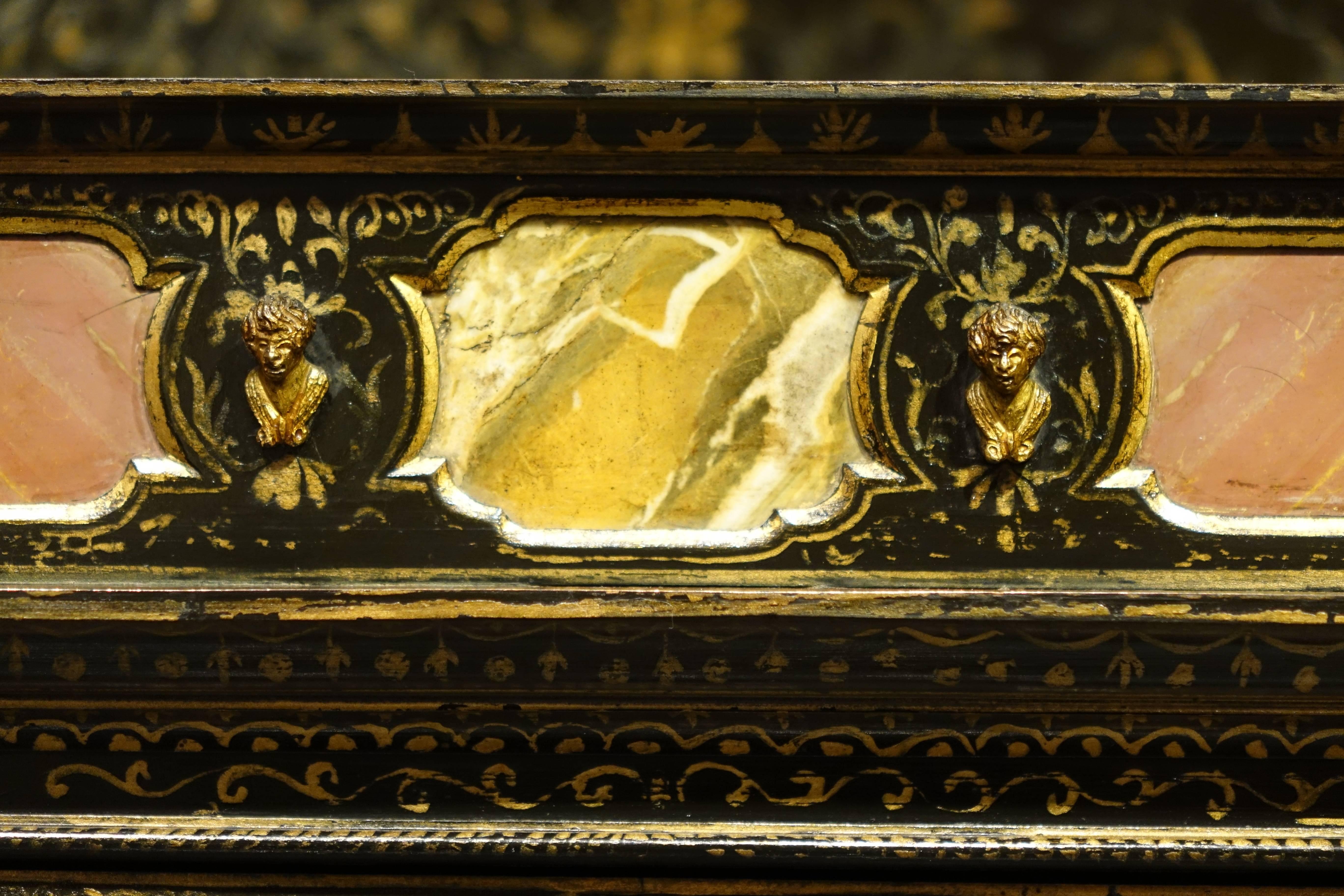 Italian Rare Florentine Cabinet in Marquetry of Precious Stones, Italy, circa 1800
