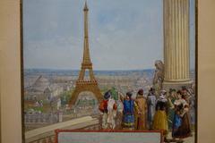 Exposition Universelle 1889 in Paris, Illustration Project, Gouache on Paper
