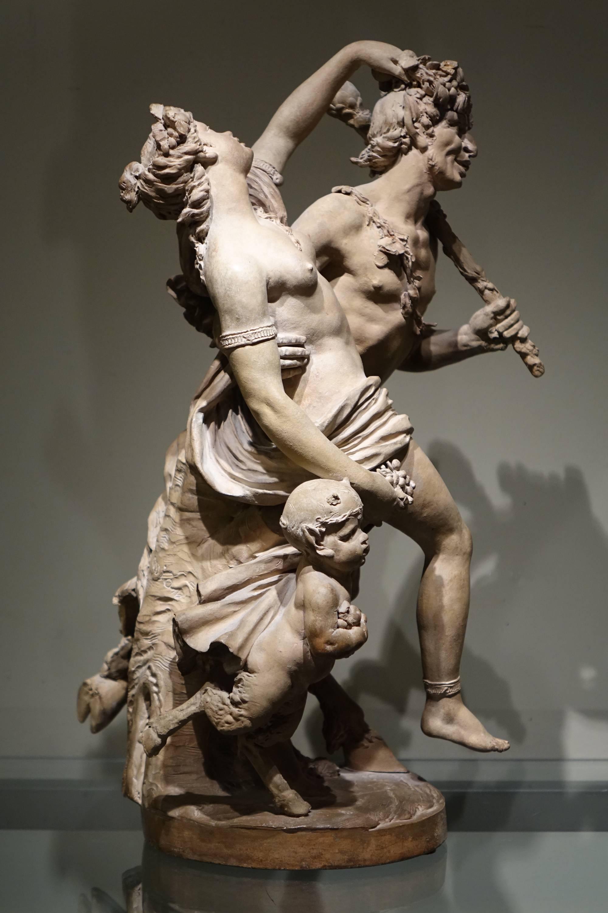 French Bacchanal Terracotta after Clodion, circa 1850 For Sale