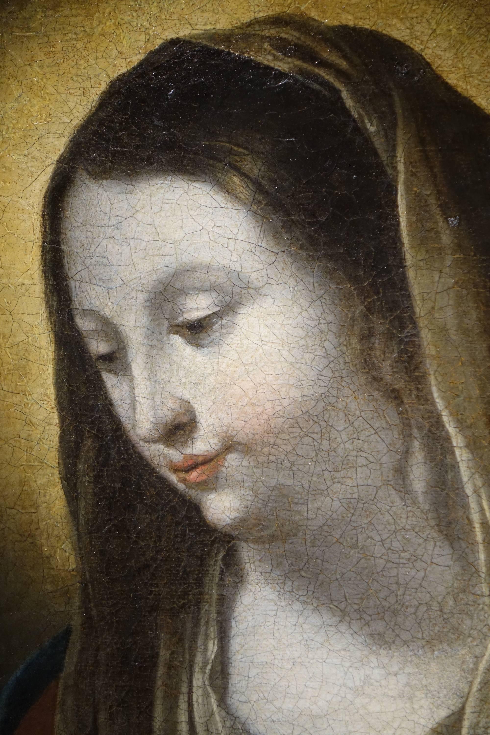 Louis XIV Virgin in Adoration, 17th Century French School  For Sale