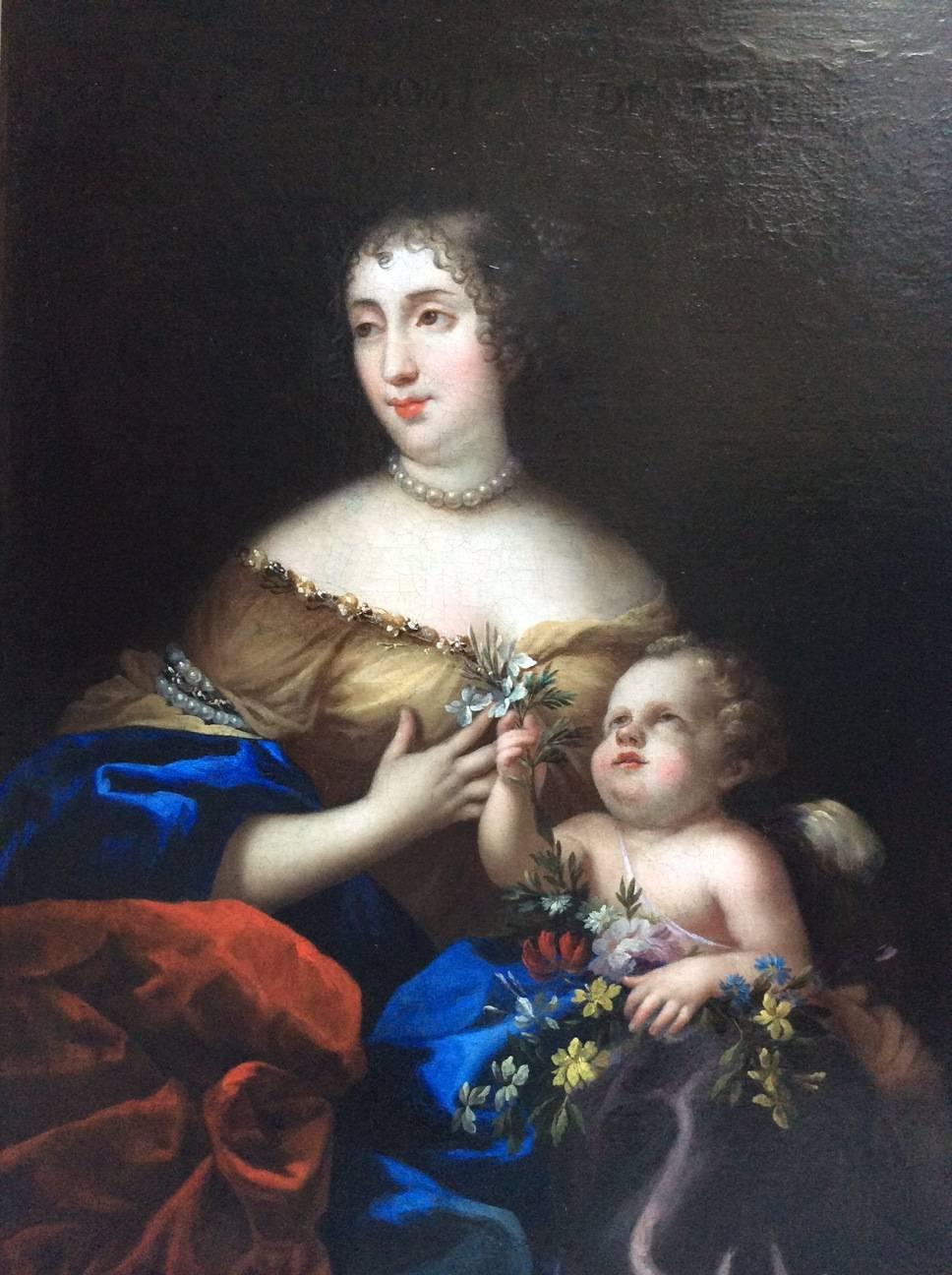 French Portrait of Elisabeth de Montmorency, Princess of Mecklenburg, 17th Century