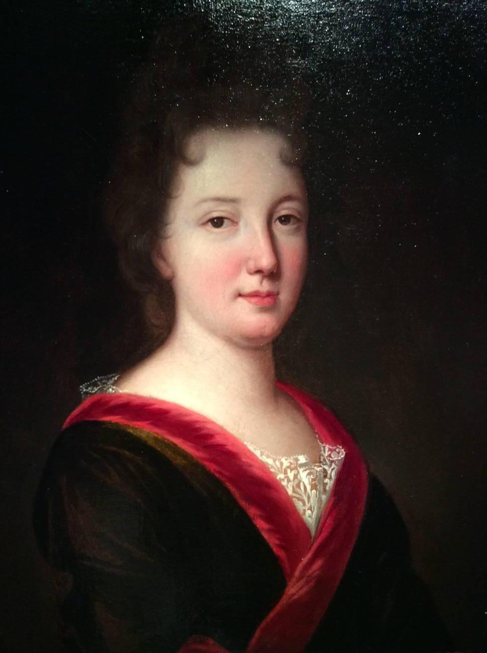 Portrait of Marie Francoise de Bournonville, Duchess of Noailles, (1656-1748).
Annoted on plate 