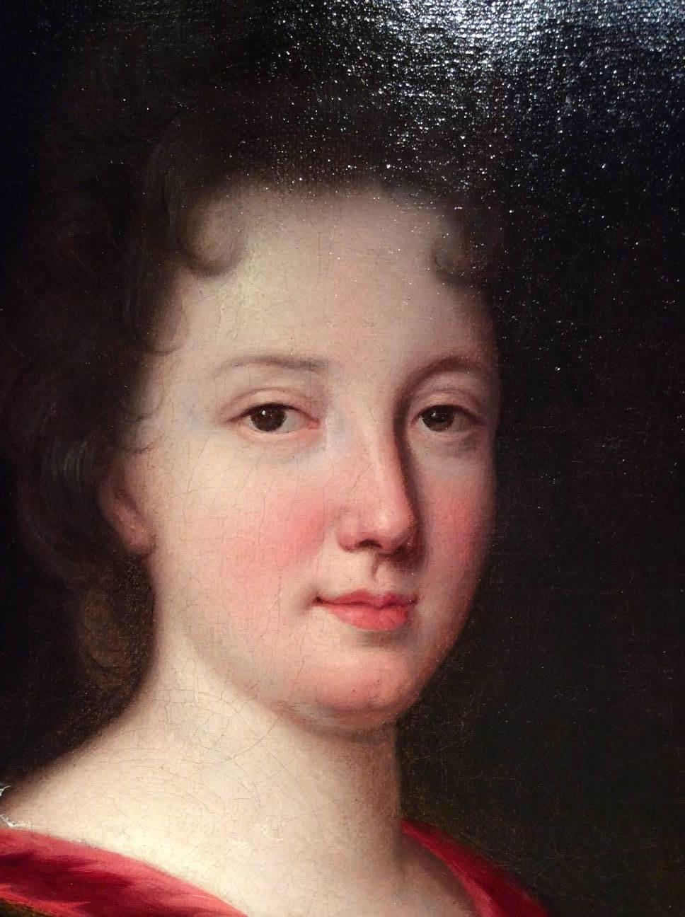 Louis XIV Portrait of Marie Francoise de Bournonville, Duchess of Noailles, 17th Century