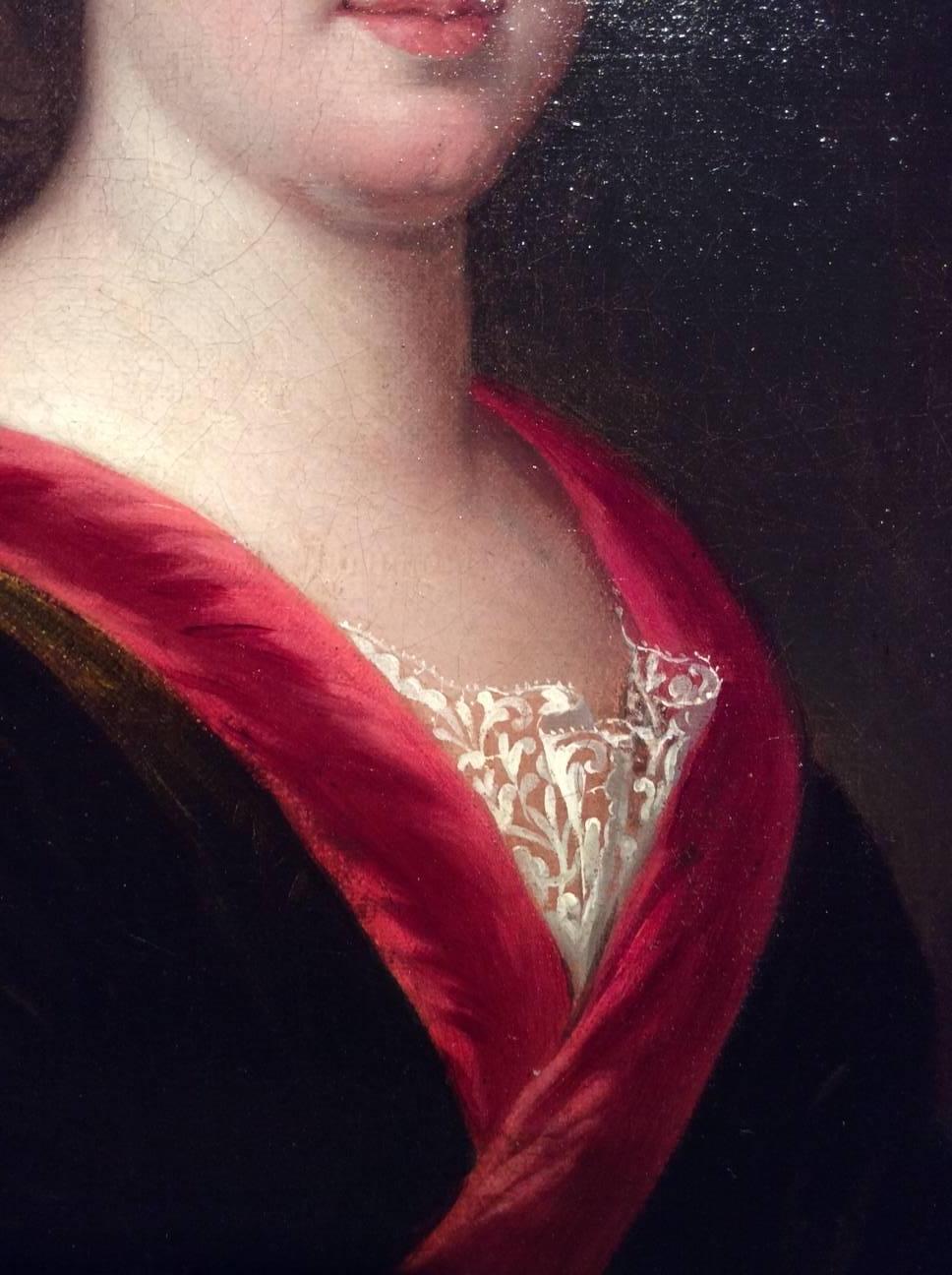 Gilt Portrait of Marie Francoise de Bournonville, Duchess of Noailles, 17th Century