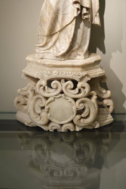 Virgin and Child in Marble, Carved in the Round, Northern Italy, 16th