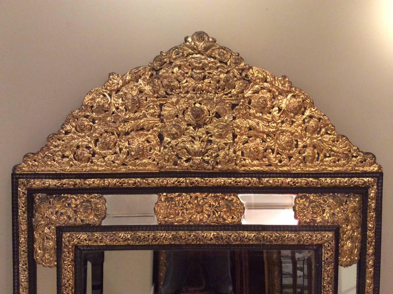 19th Century Large Mirror in the Style of Louis XIII, France, circa 1850 In Good Condition In Paris, FR