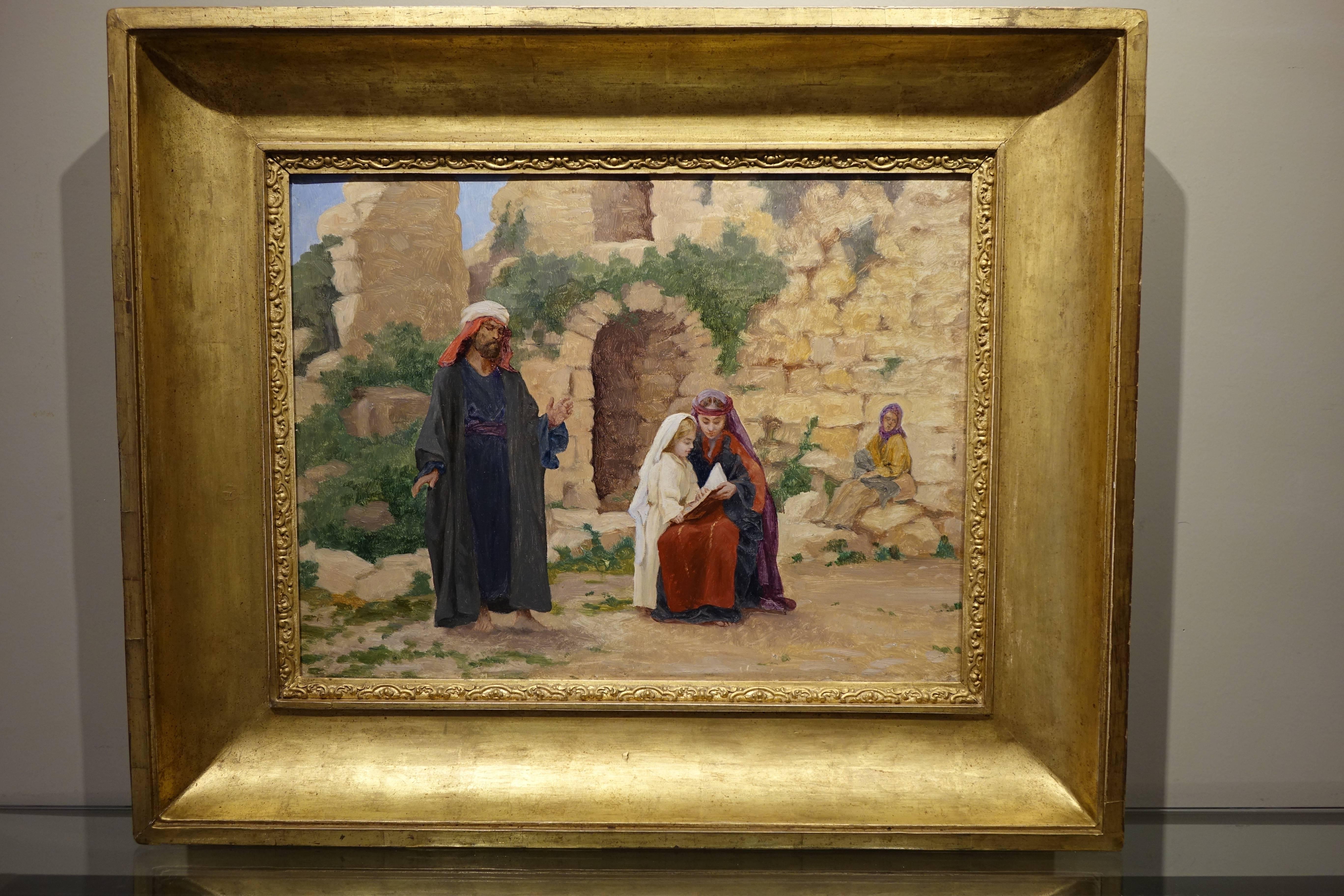 Pair of oil on canvas illustrating scenes of the Bible, France, circa 1900s.
Chassis frame Alan Hardy, manufacturer since 1848.