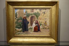 Pair of Oil on Canvas Illustrating Scenes of the Bible, France, circa 1900s