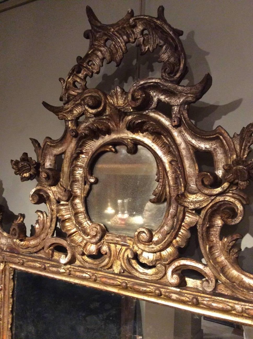 18th Century Venetian Mecca Giltwood Mirror 1