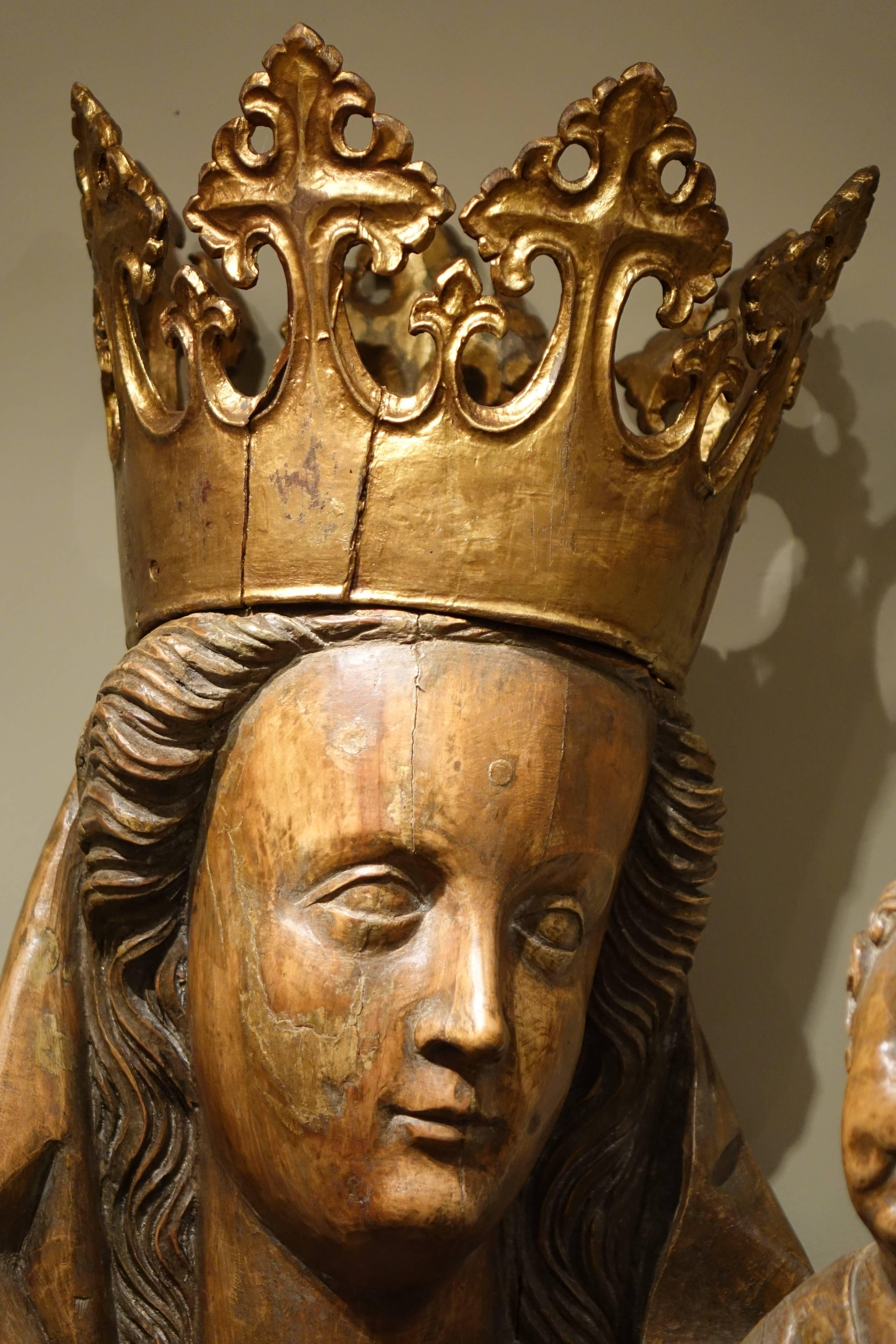  Impressive  Standing Virgin and Child, South Germany, 16th Century 1