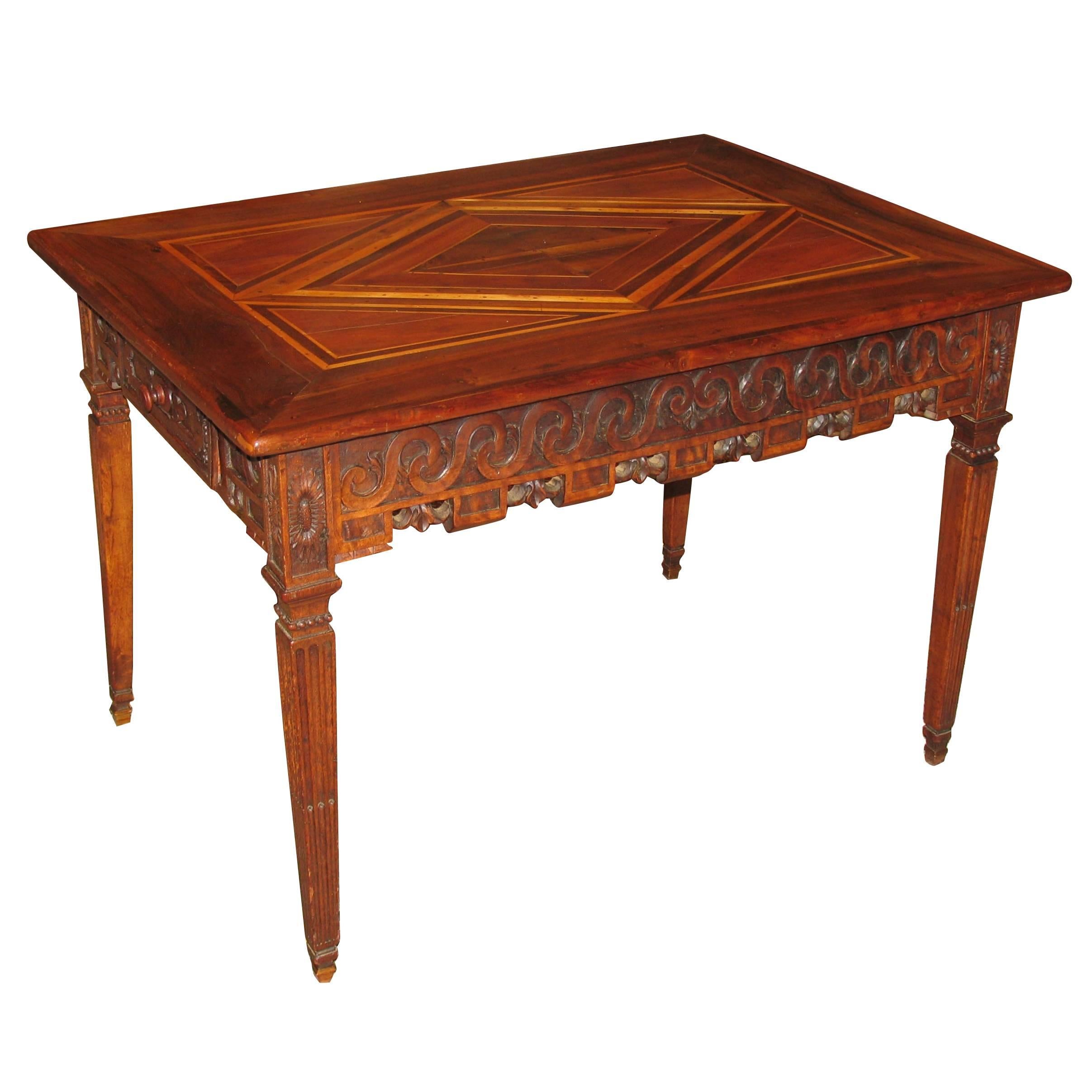 Louis XVI Provincial Table, Strassburg 18th Century For Sale