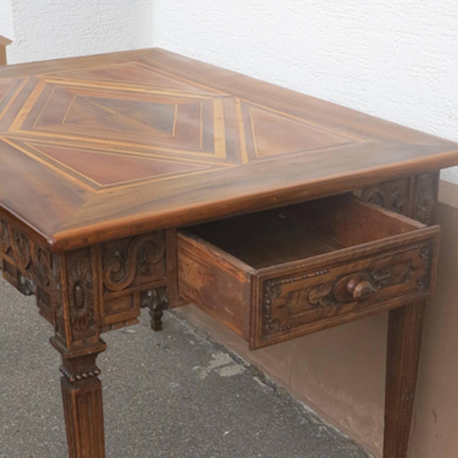 French Louis XVI Provincial Table, Strassburg 18th Century For Sale