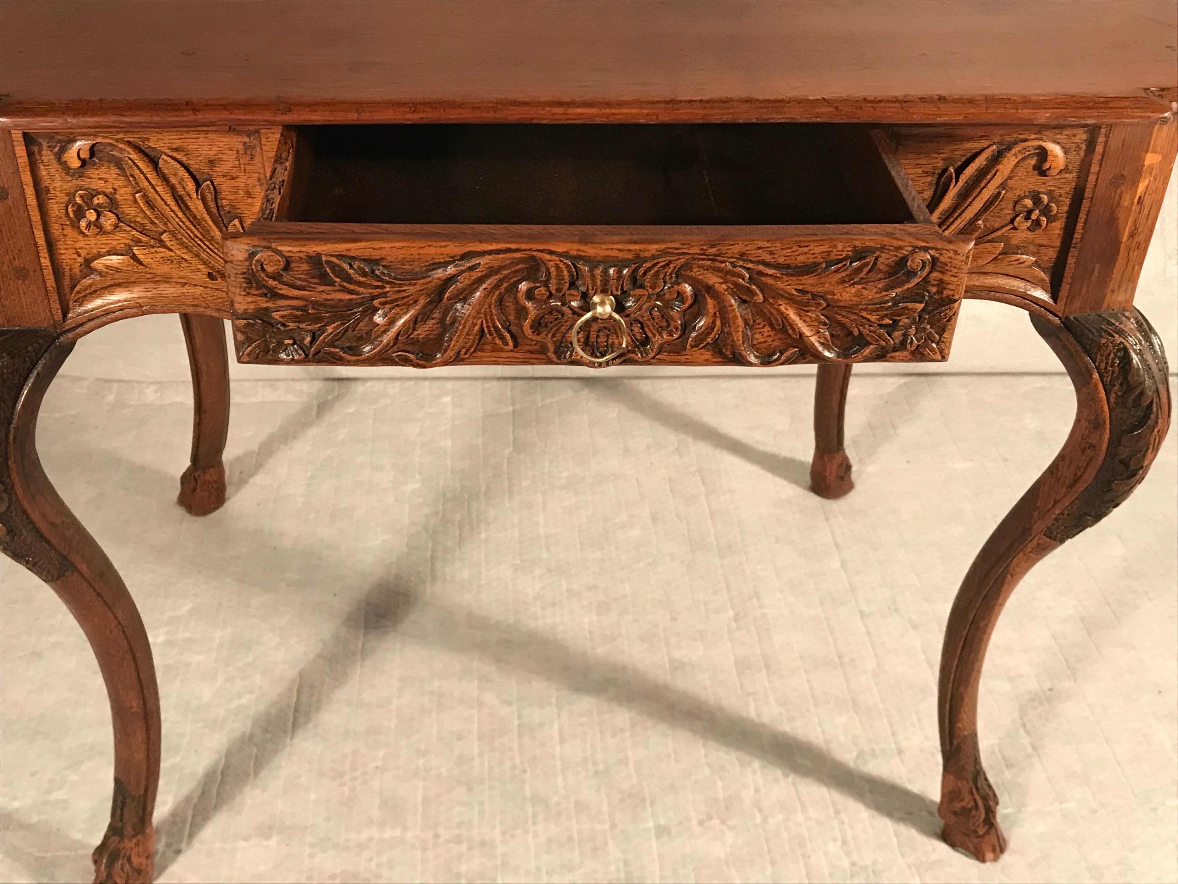 Belgian Original Baroque Table, Flanders 1750, Oak For Sale