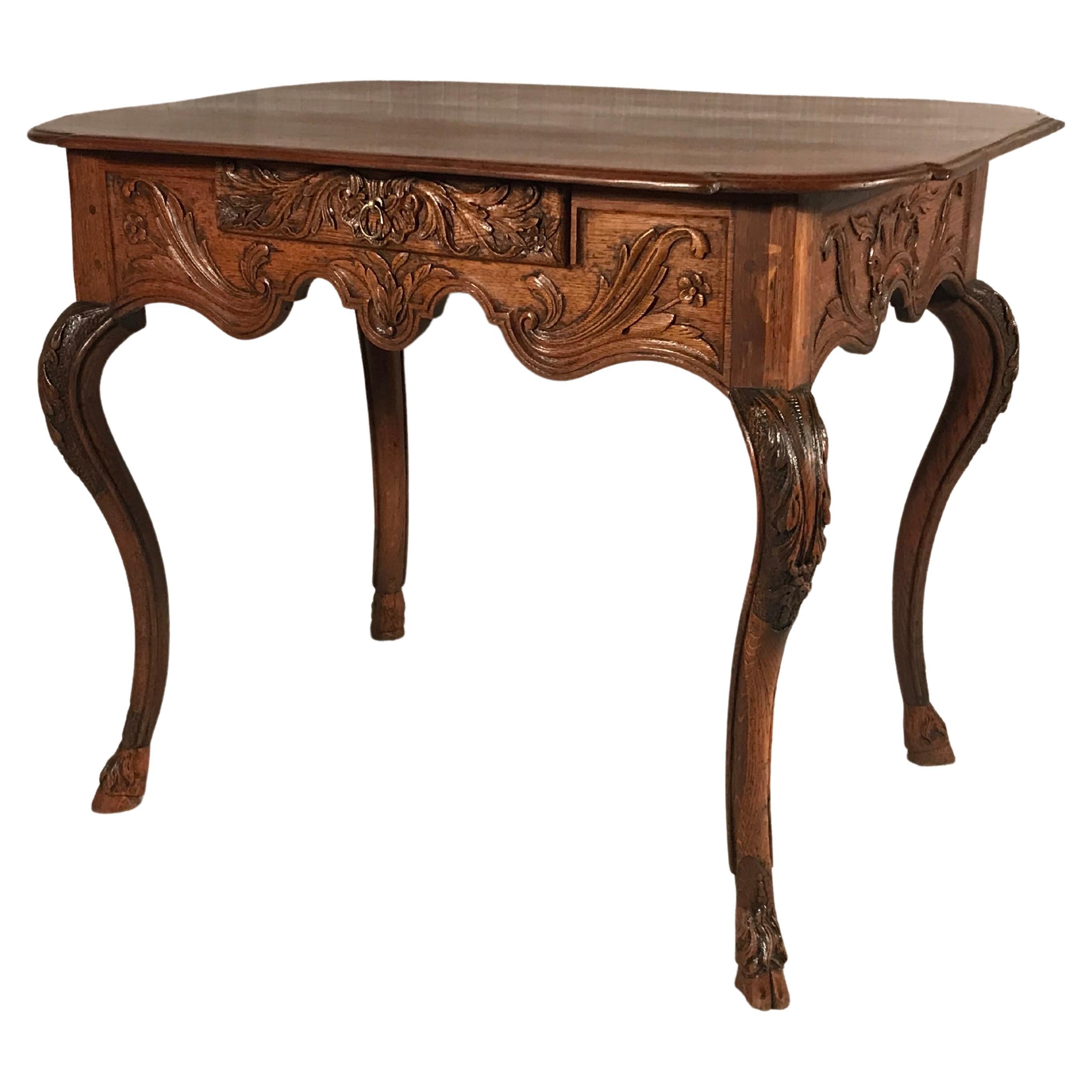 Original Baroque Table, Flanders 1750, Oak For Sale