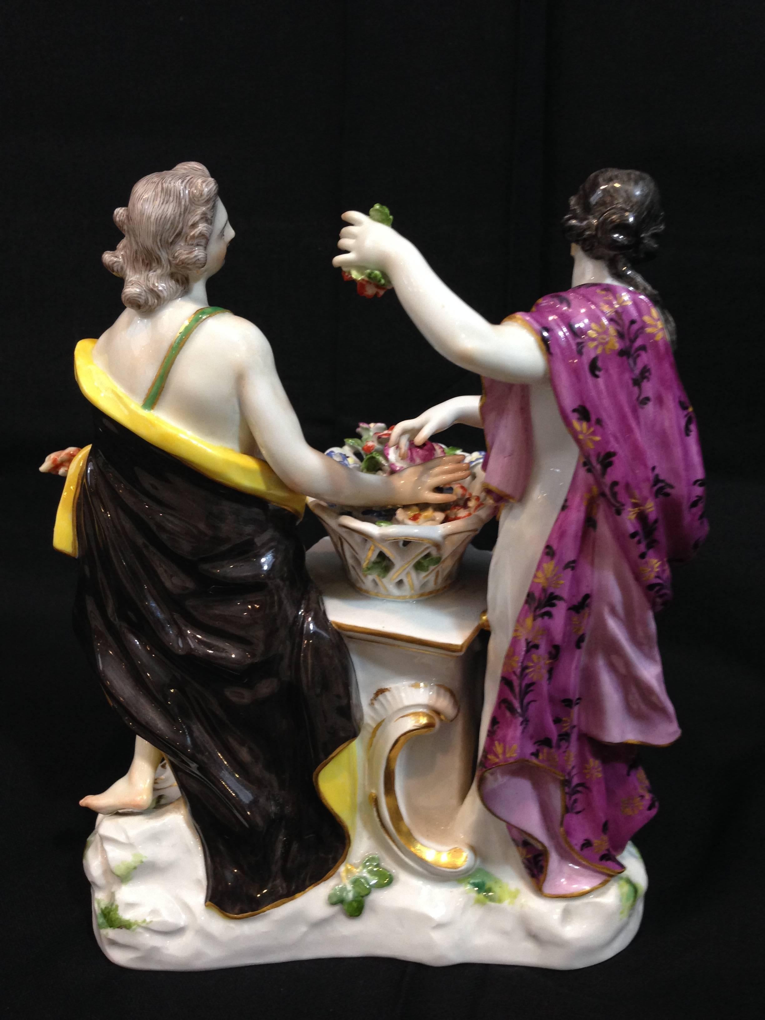 Rococo 19th Century Meissen Porcelain Figure
