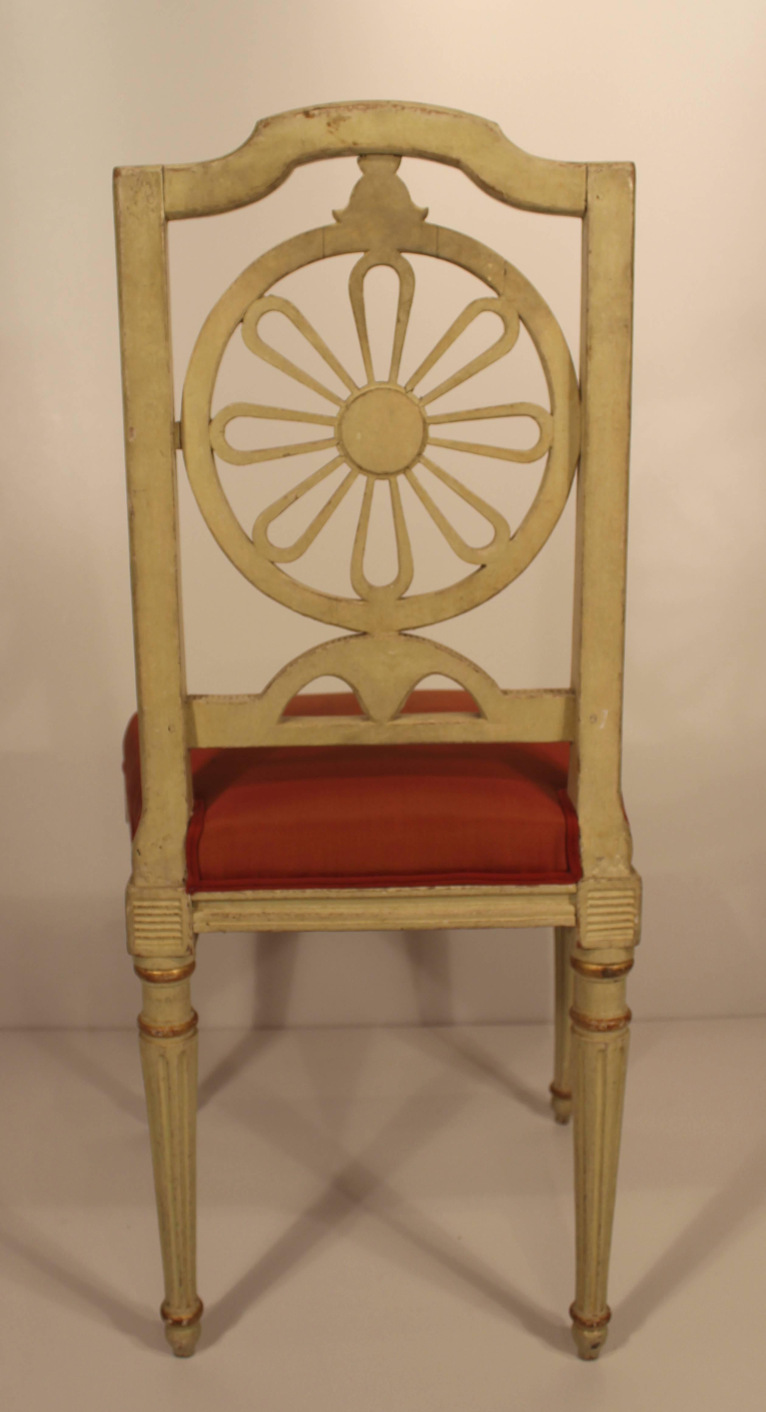 Painted Set of Four Gustavian Chairs, Sweden beginning of 19th century For Sale