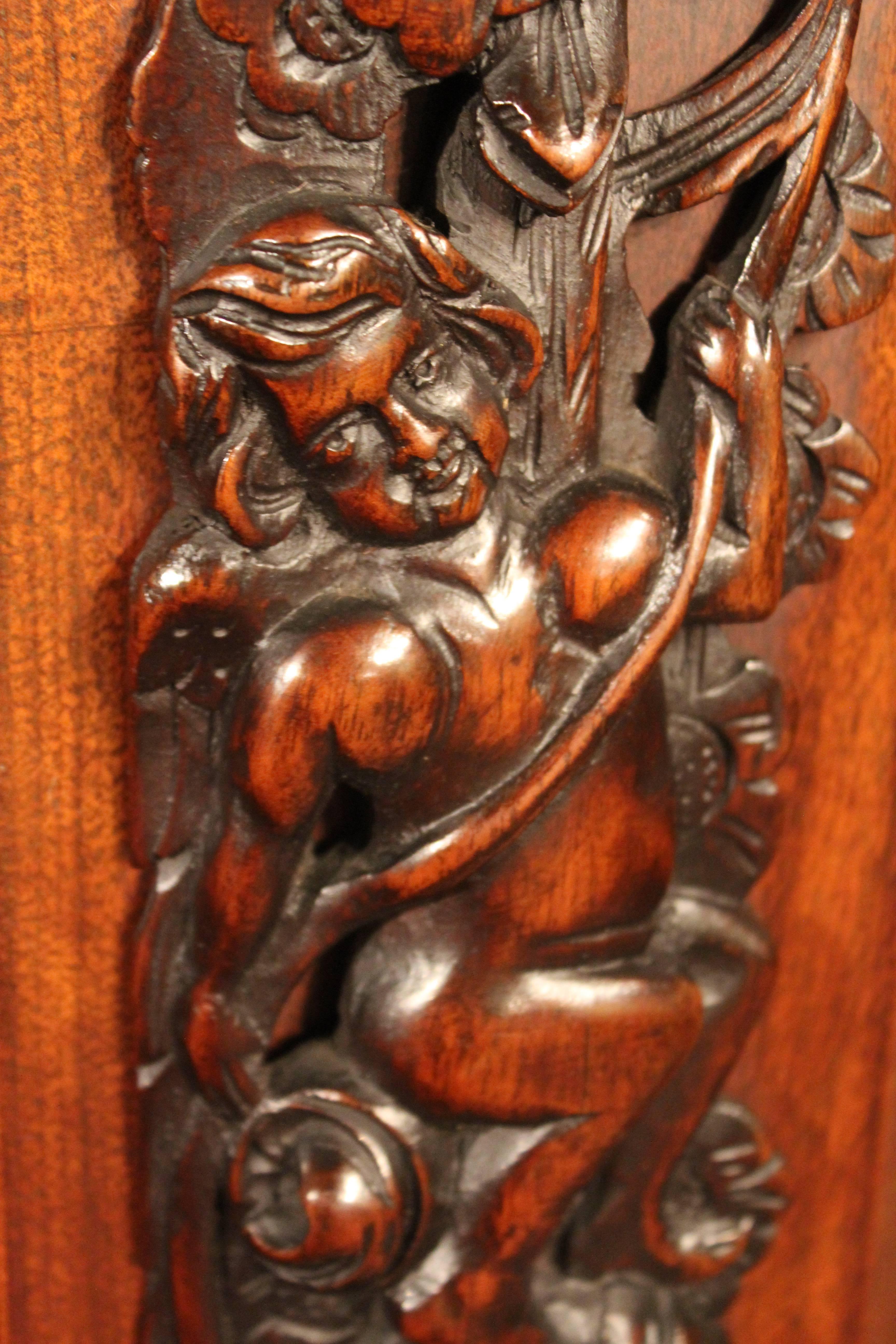 Walnut 19th Century German Baroque Style Cabinet on Stand, 