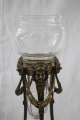 Louis XVI-Style Pair of Vases with Bronze Stands