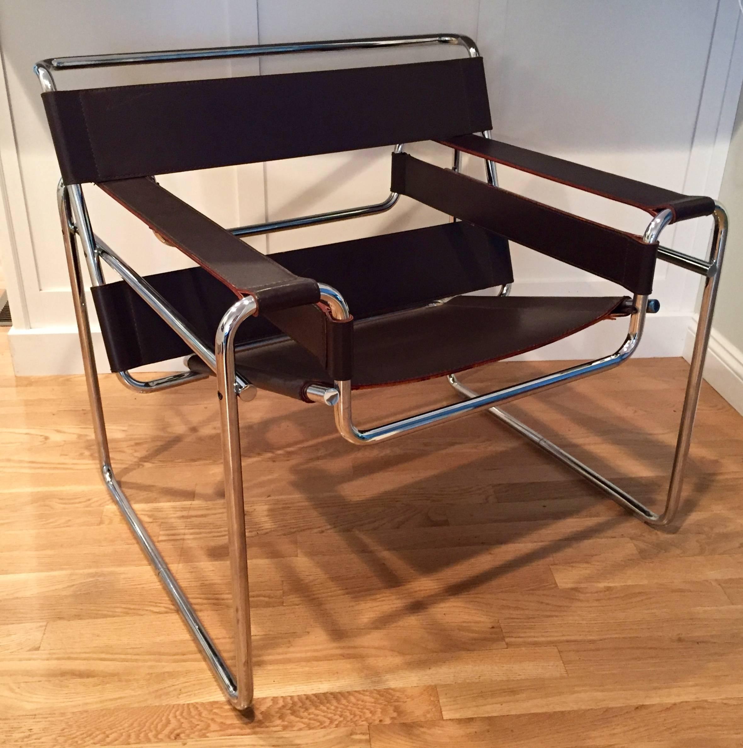 Marcel Breuer's Wassily Chair In Good Condition In Belmont, MA