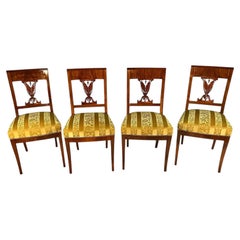 Set di quattro sedie da pranzo in stile Biedermeier, 1820
