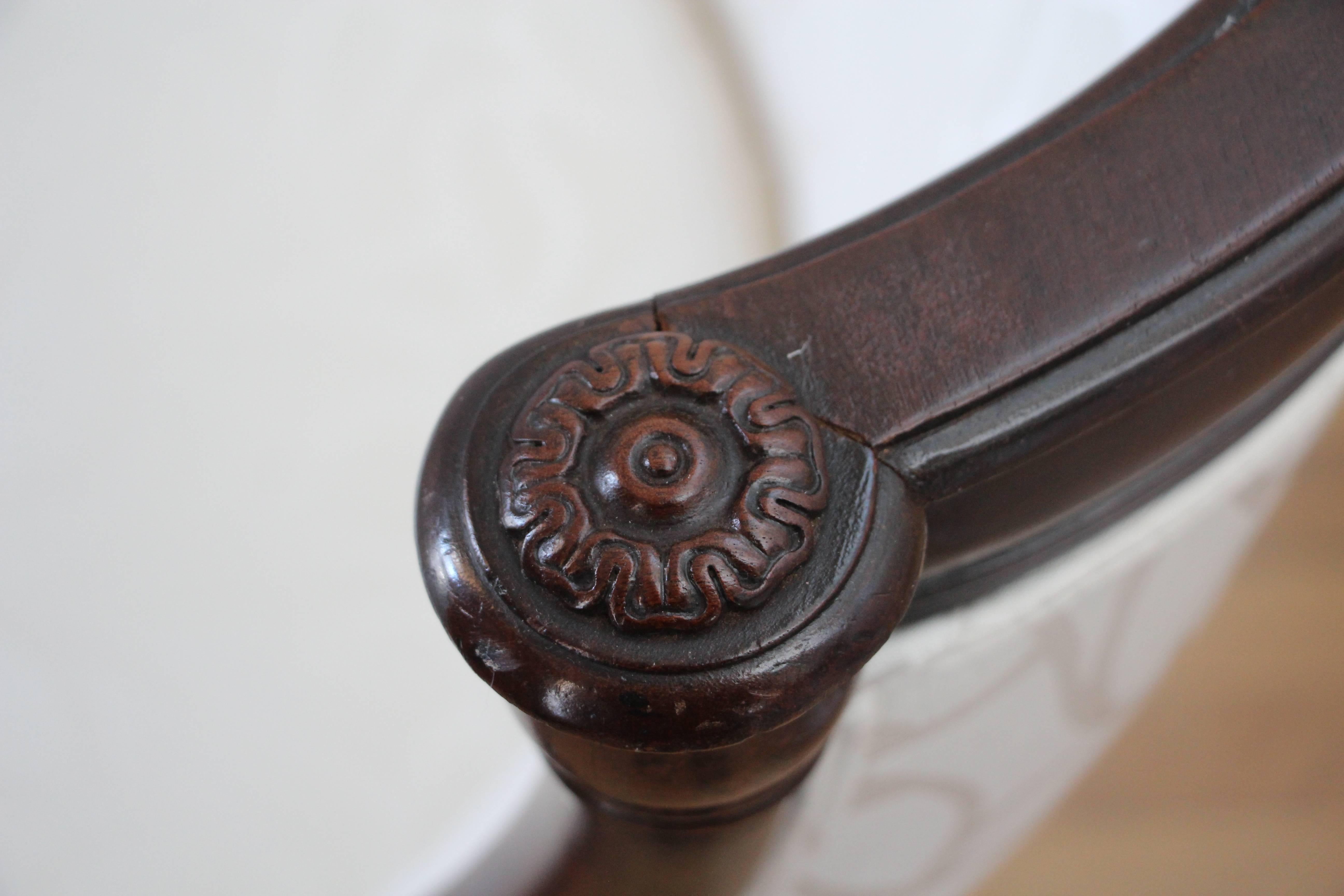 19th Century Empire Tub Armchair In Good Condition For Sale In Belmont, MA