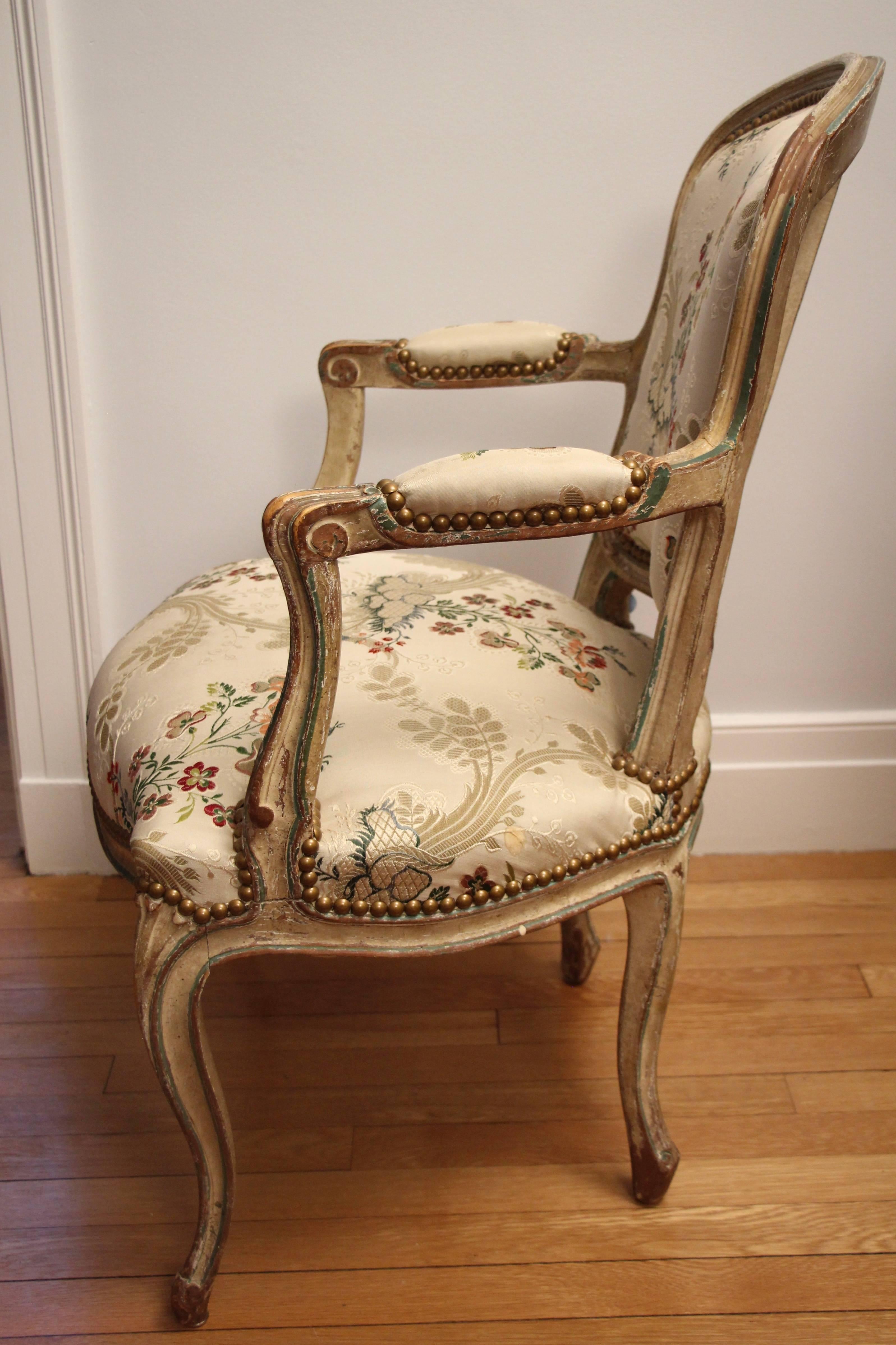 French Pair of 18th century Louis XV Armchairs
