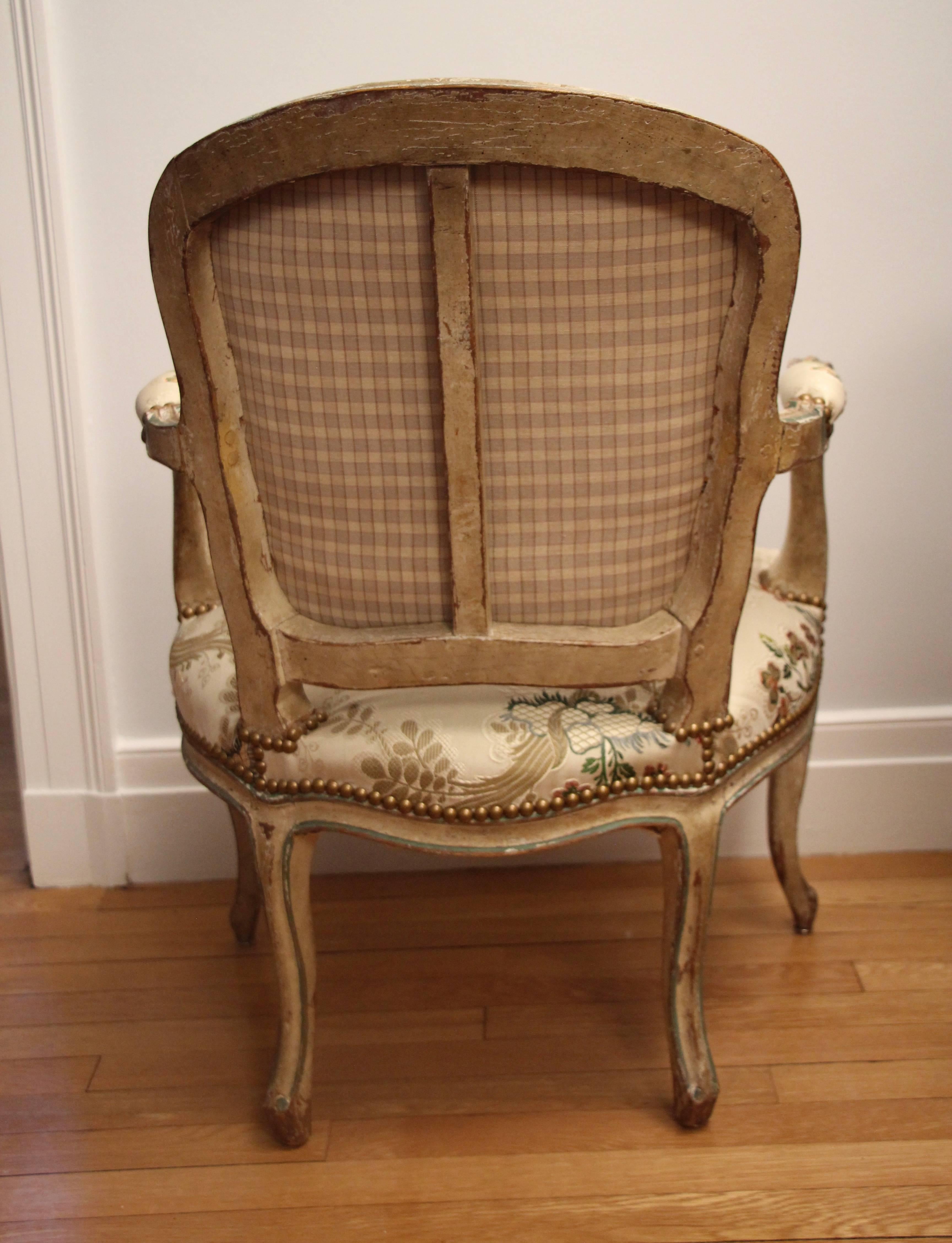 Pair of 18th century Louis XV Armchairs In Good Condition In Belmont, MA