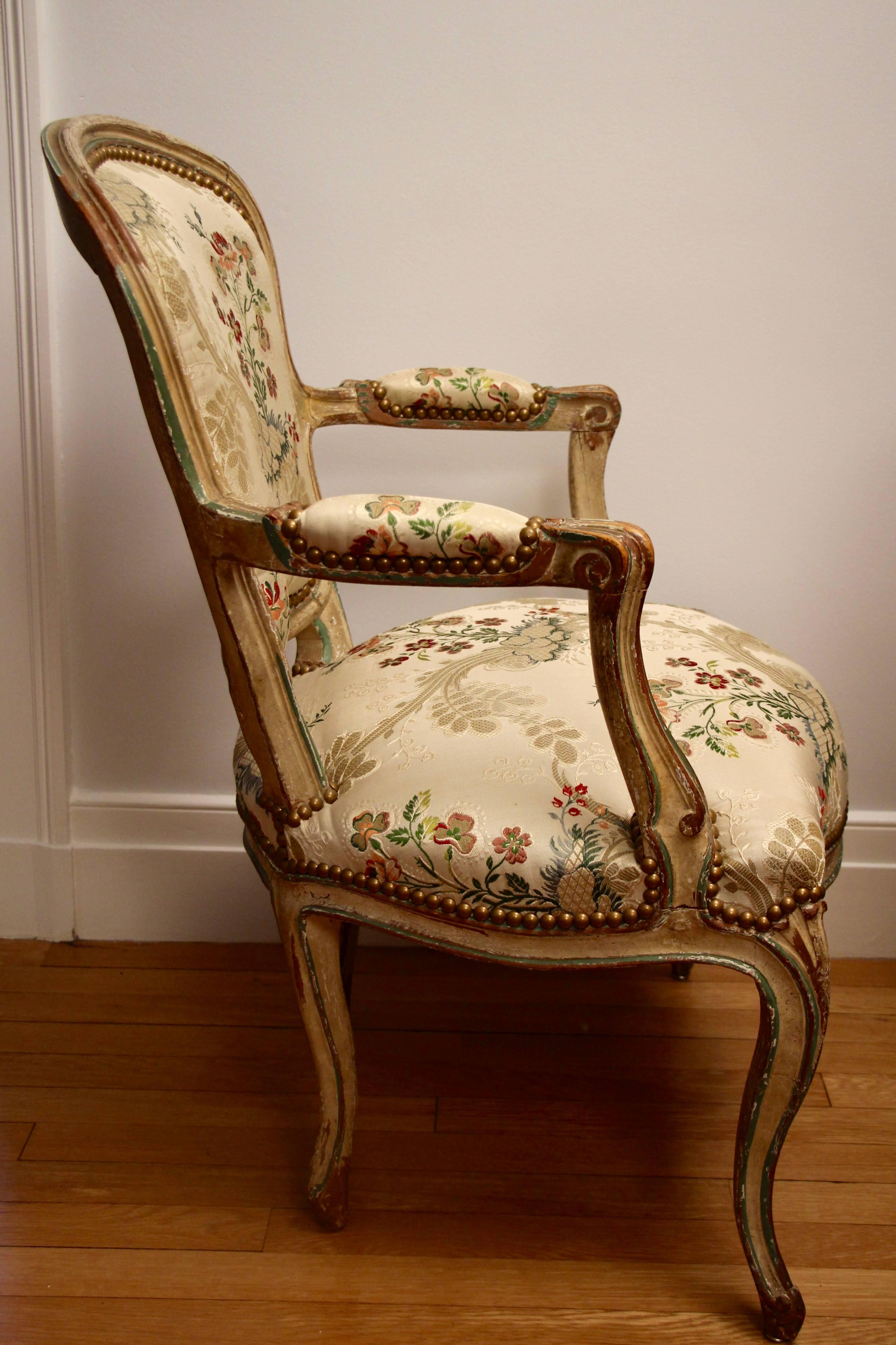 Late 18th Century Pair of 18th century Louis XV Armchairs