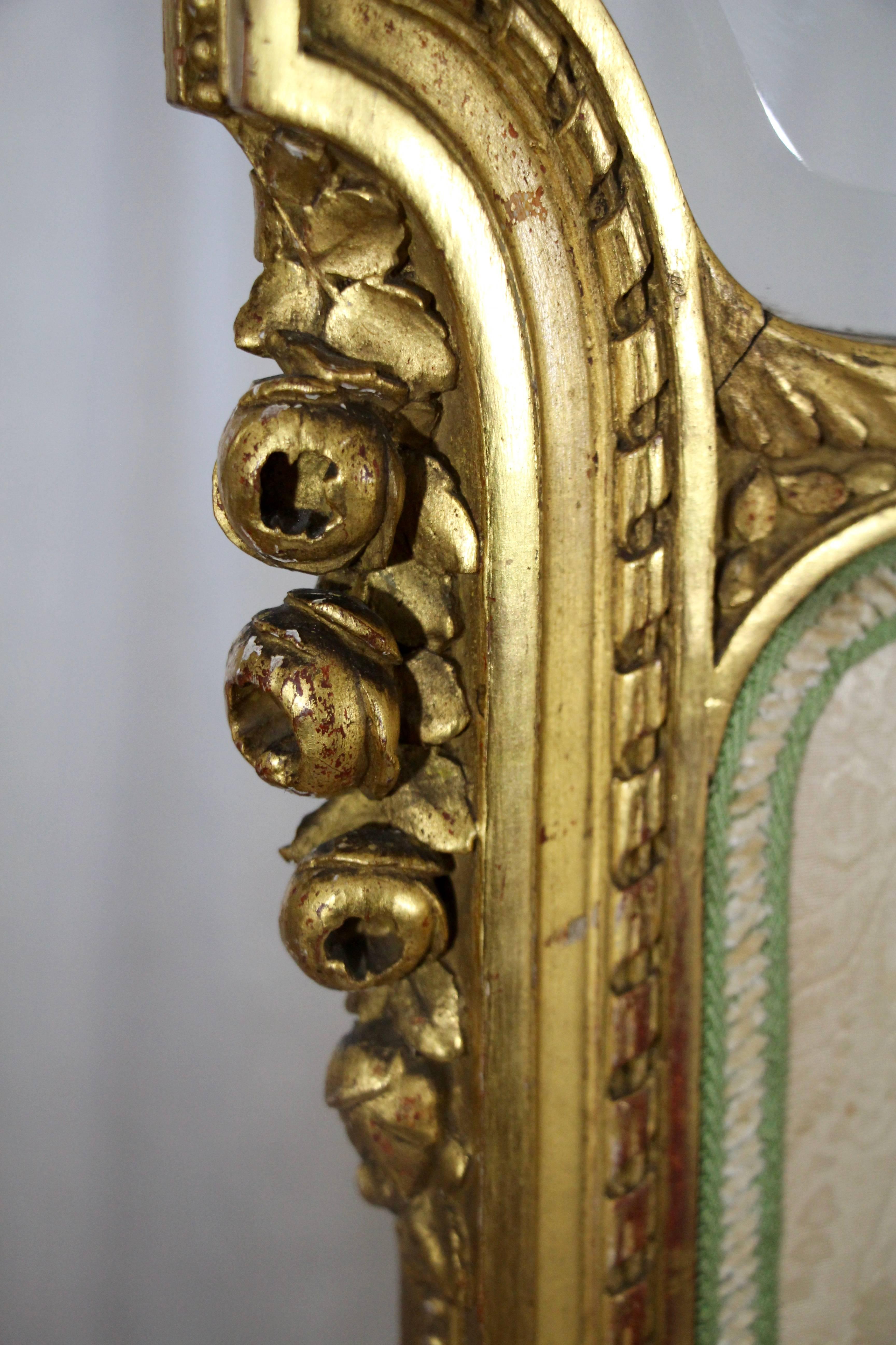 French 19th Century Louis XVI Style Giltwood Screen