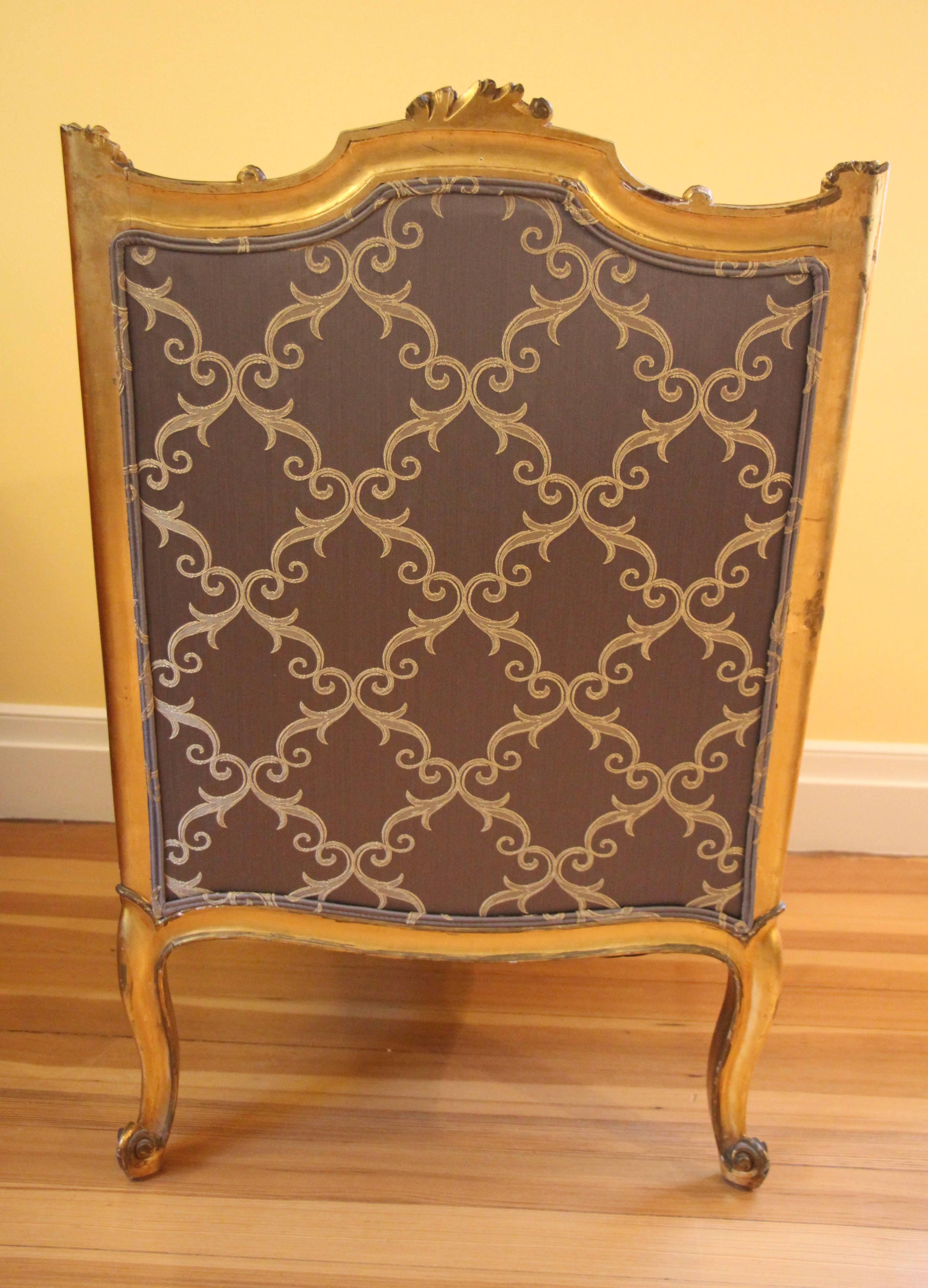 French 19th Century Giltwood Bergère For Sale