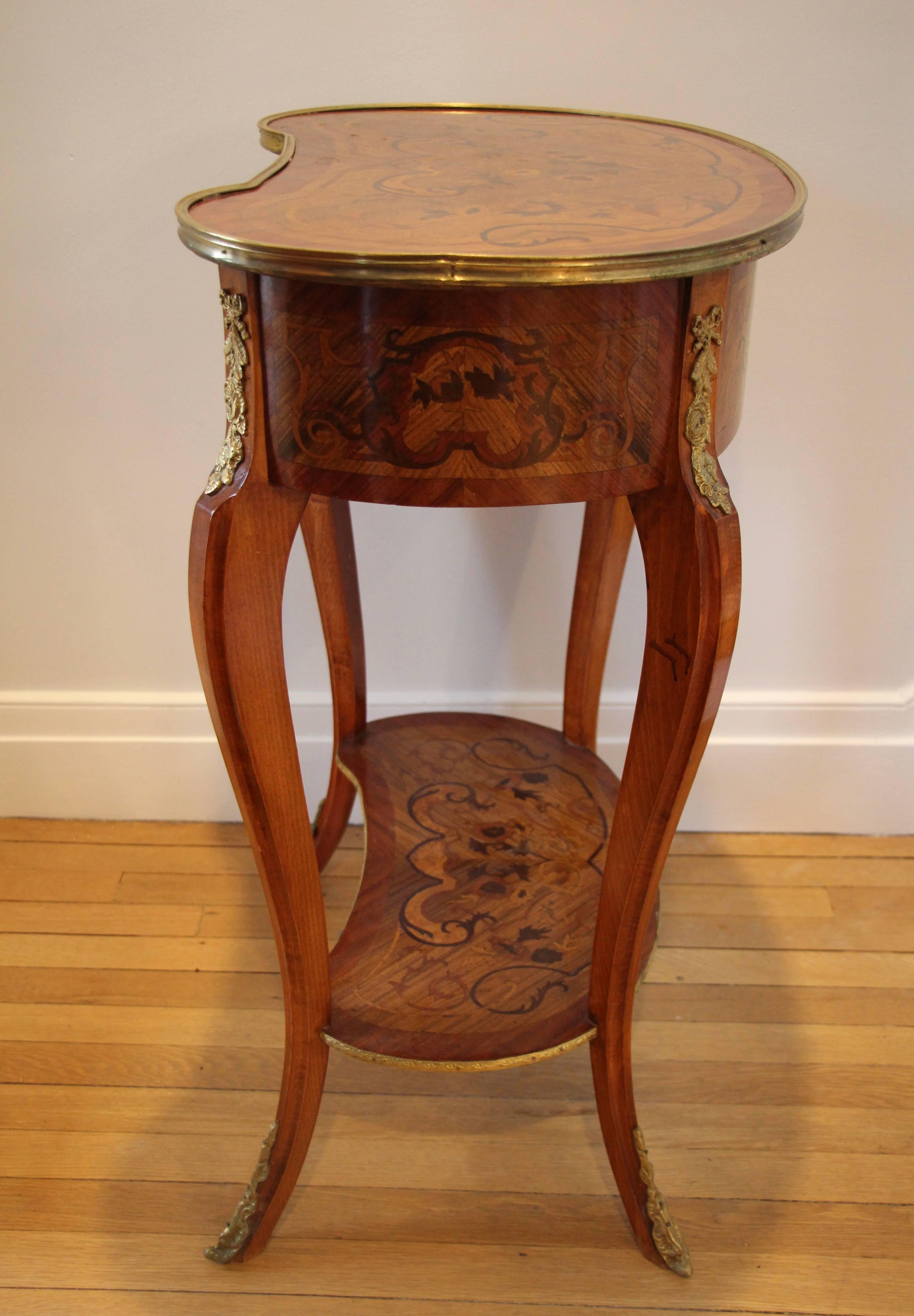 Kingwood Pair of 19t-20th Century Louis XV Style Side Tables