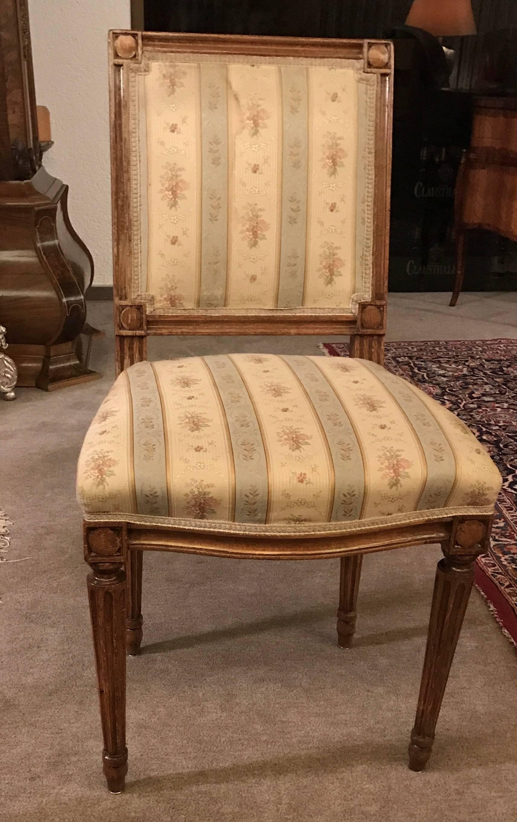 French 18th Century Set of Six Louis XVI Chairs