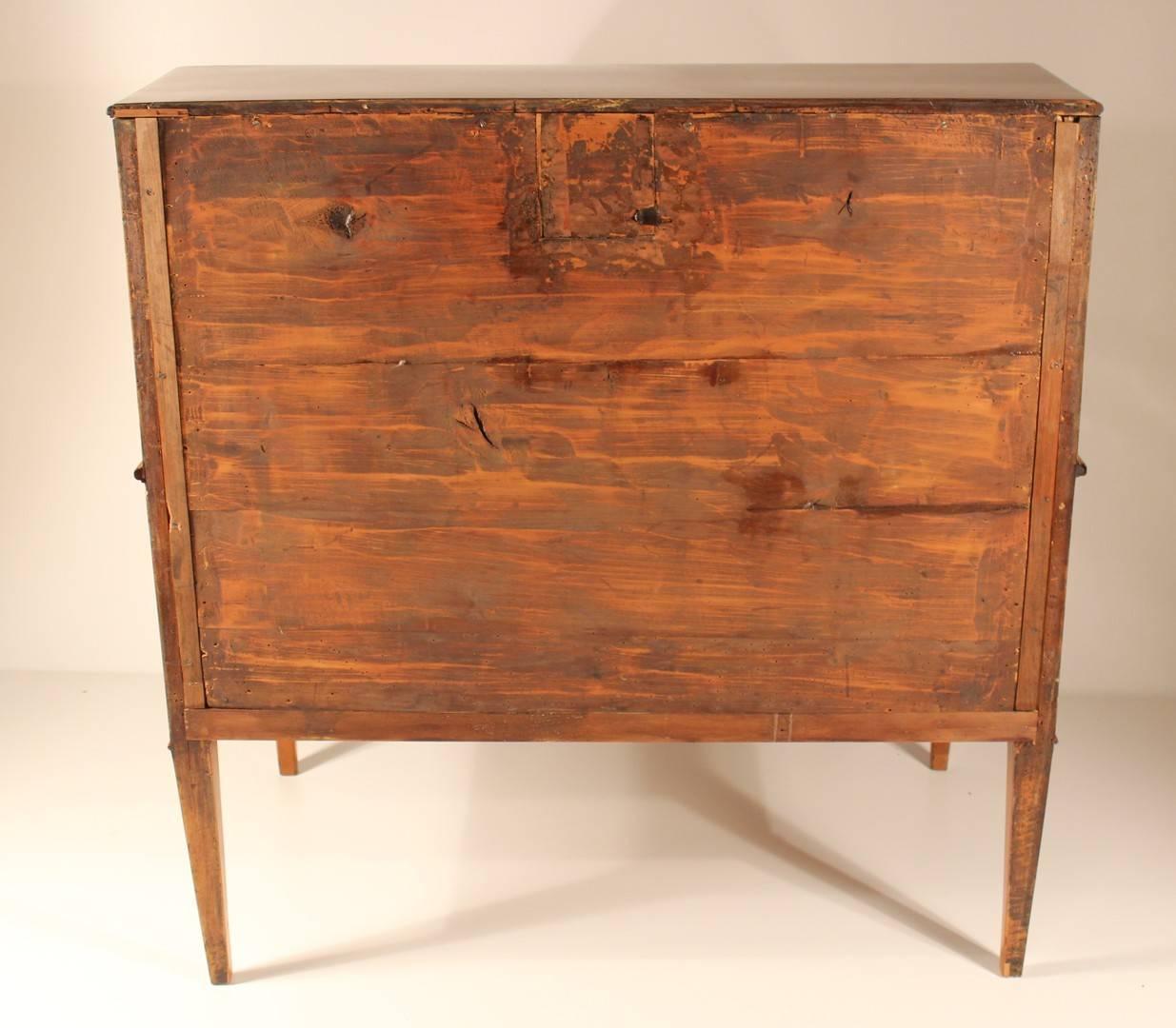 18th Century Louis XVI Roll Top Writing Desk In Excellent Condition In Belmont, MA