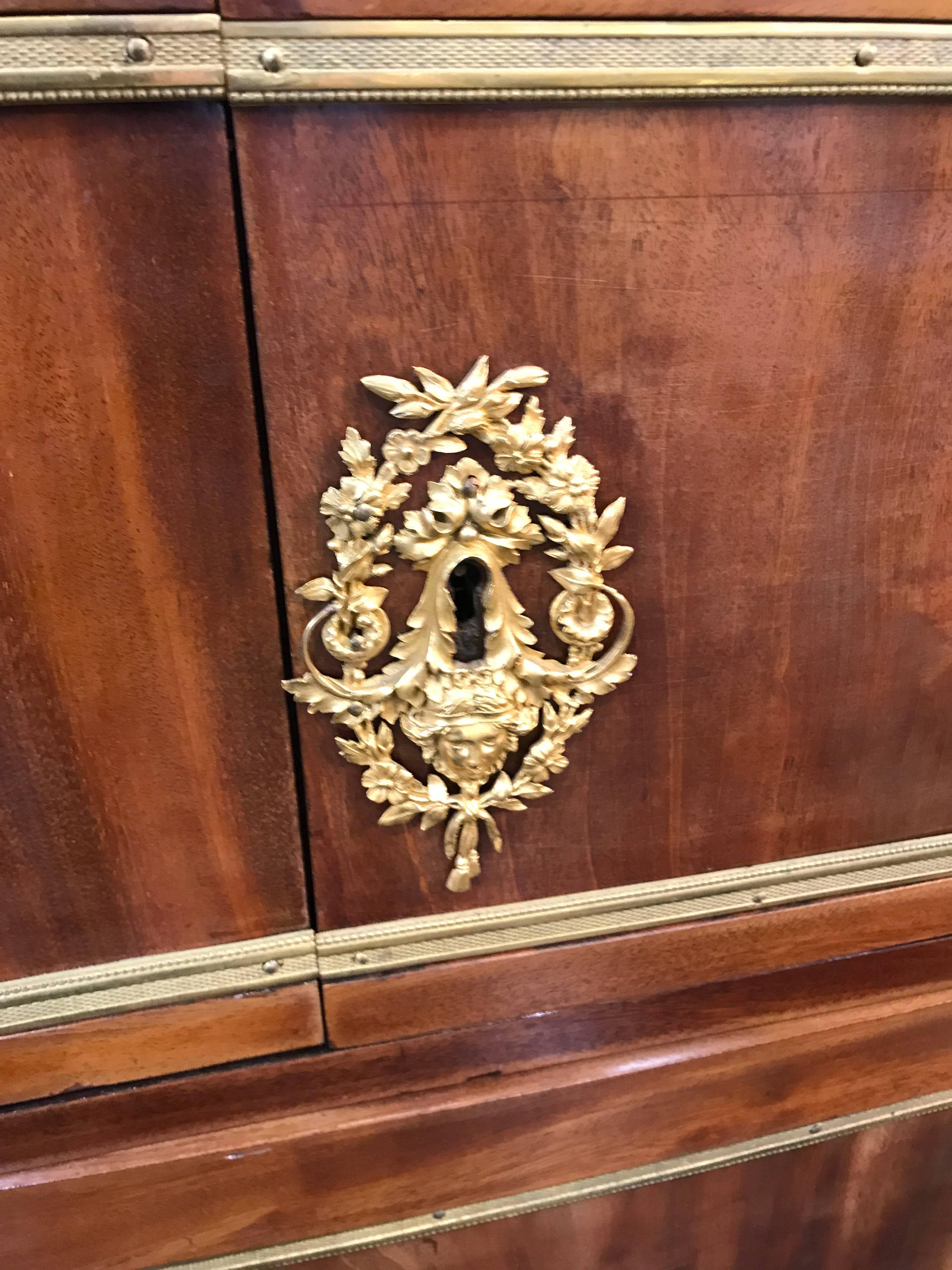Veneer 19th Century Louis XVI Style Cabinet For Sale