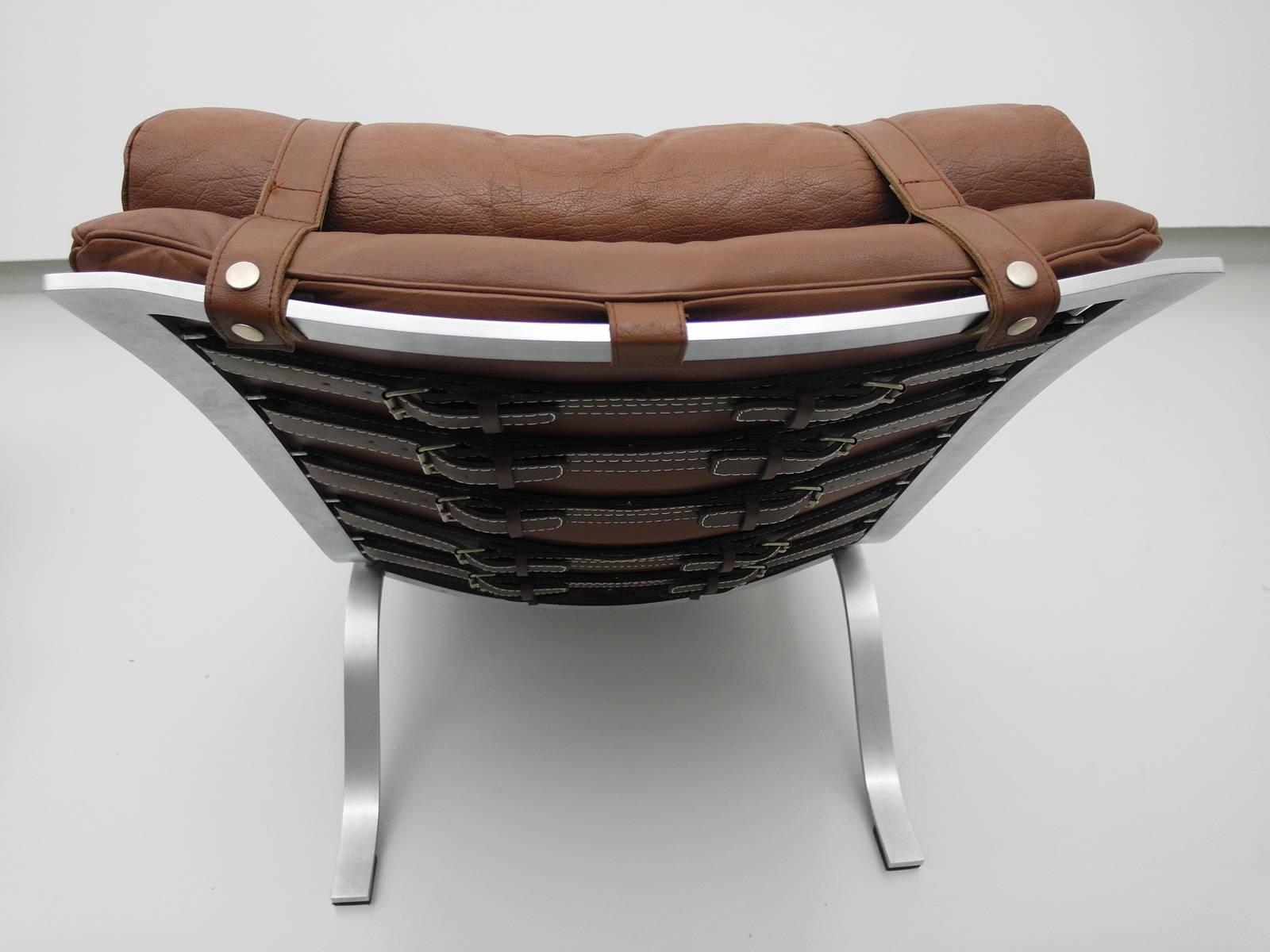 Mid-20th Century Arne Norell Ari Chair with Ottoman Produced by Arne Norell AB, Sweden