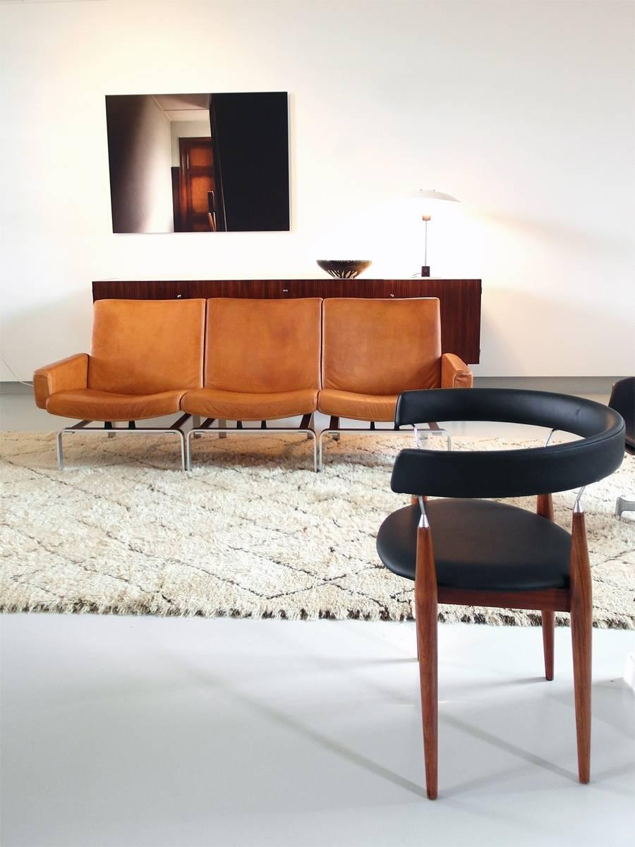 Rare Rondo chair designed by Jan Lunde Knutsen for Sørlie Fabrikker, Norway, 1961.

The Rondo chair was designed as a part of the Lunde Knutsen INFI series of chairs and is known for its innovative design and high quality.
In the 1960s, this
