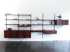 Danish Wall-Mounted Shelving Unit by Kai Kristiansen for FM Møbler in Rosewood