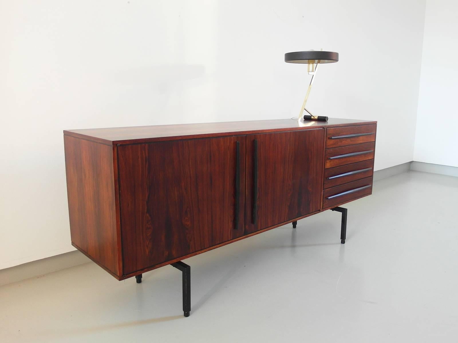 Stylish High Quality Mid-Century Modern Rosewood Sideboard, Italy, circa 1955 2