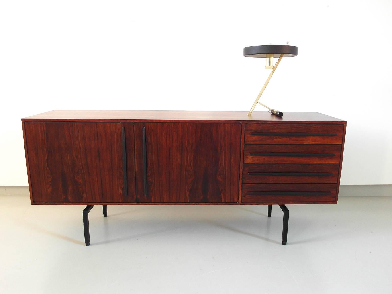 Stylish High Quality Mid-Century Modern Rosewood Sideboard, Italy, circa 1955 1