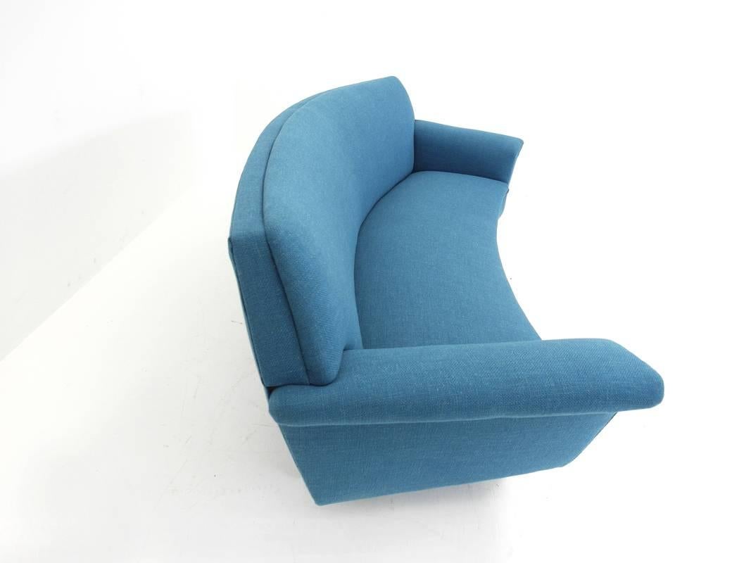Danish Mid-Century Modern Curved Four-Seat Sofa 1