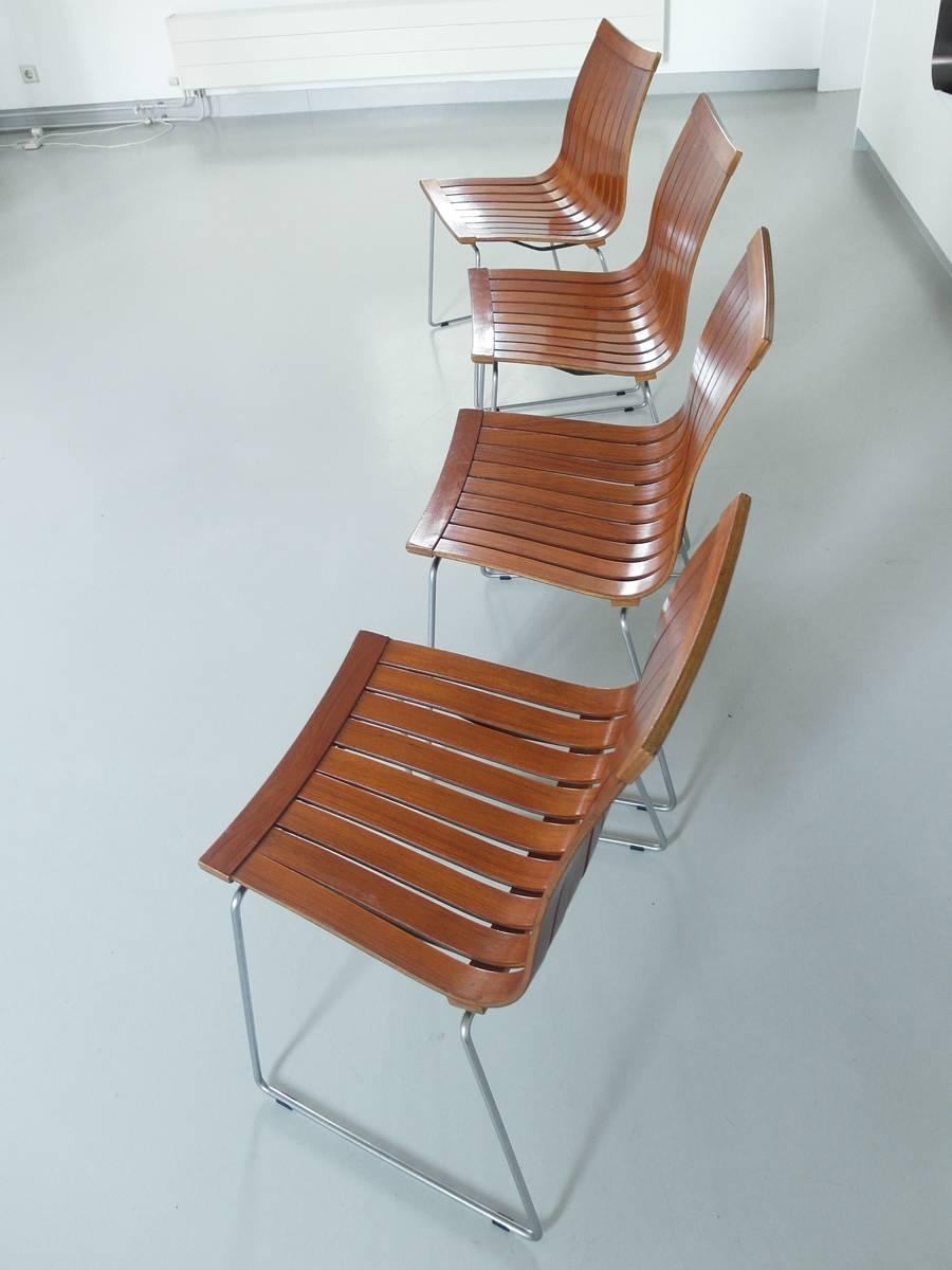 Rare Tønnestav Chairs by Kjell Richardsen for Tynes Mobelfabrikk, Norway 1960 In Good Condition For Sale In Woudrichem, NL