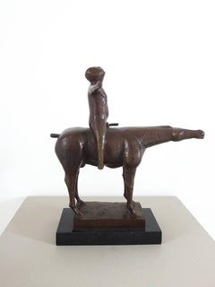 Sculpture in Bronze Study After Marino Marini's Masterpiece L'Angelo Della Città