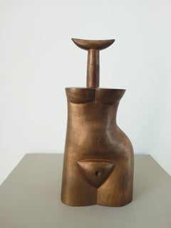 Impressive Bronze Sculpture Surrealist Female Nude, France, 1950s