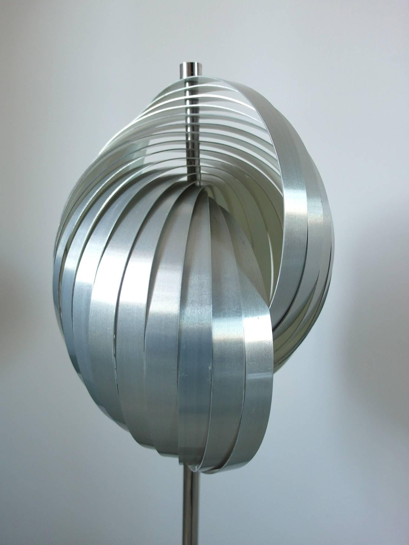 Aluminum Floor Lamp by Henri Mathieu, France, 1970