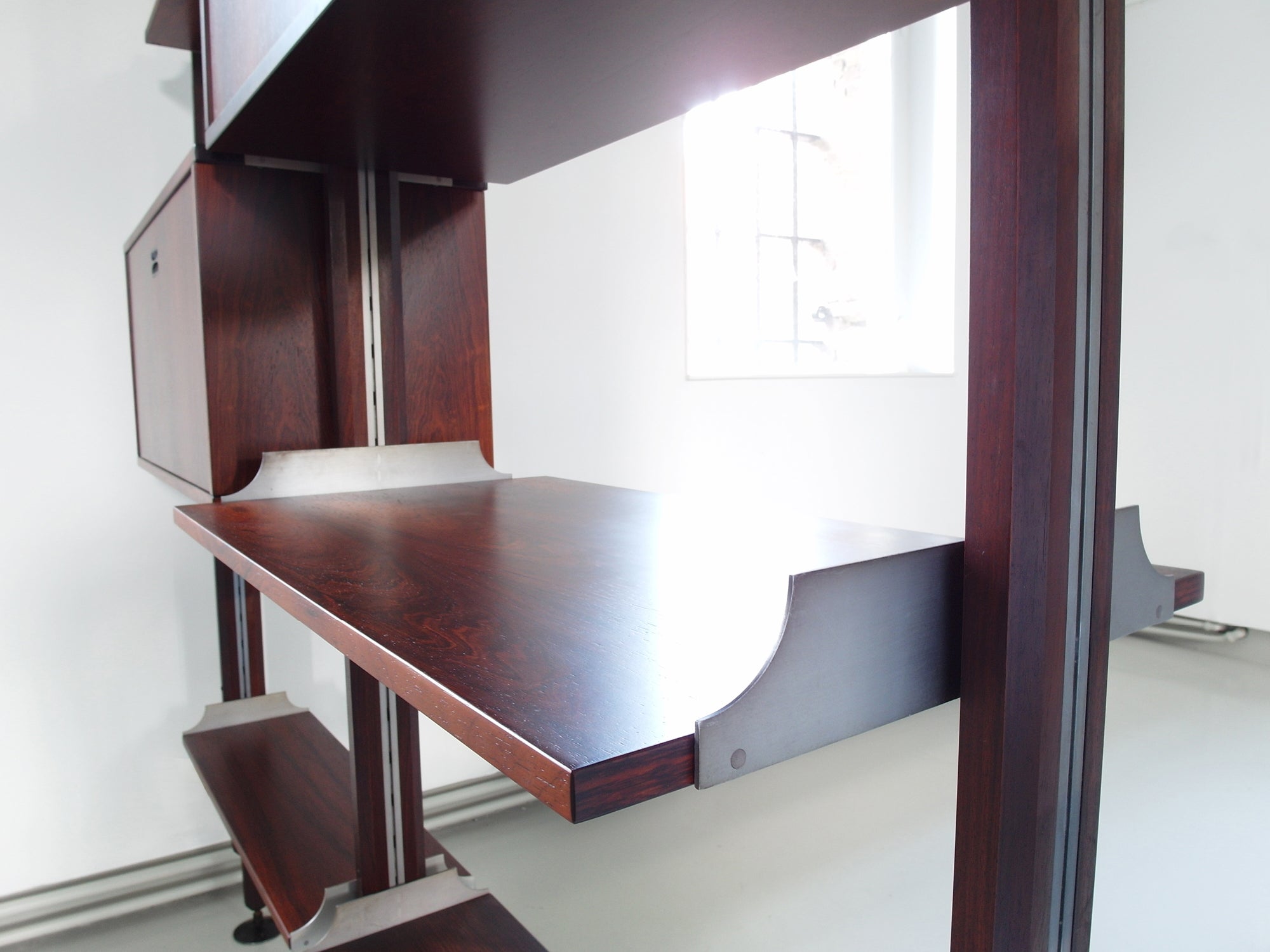 Stildomus Shelving System Library Executed In Caviuna Wood, Italy Ca Stildomus Shelving System Library Executed In Caviuna Wood, Italy Ca